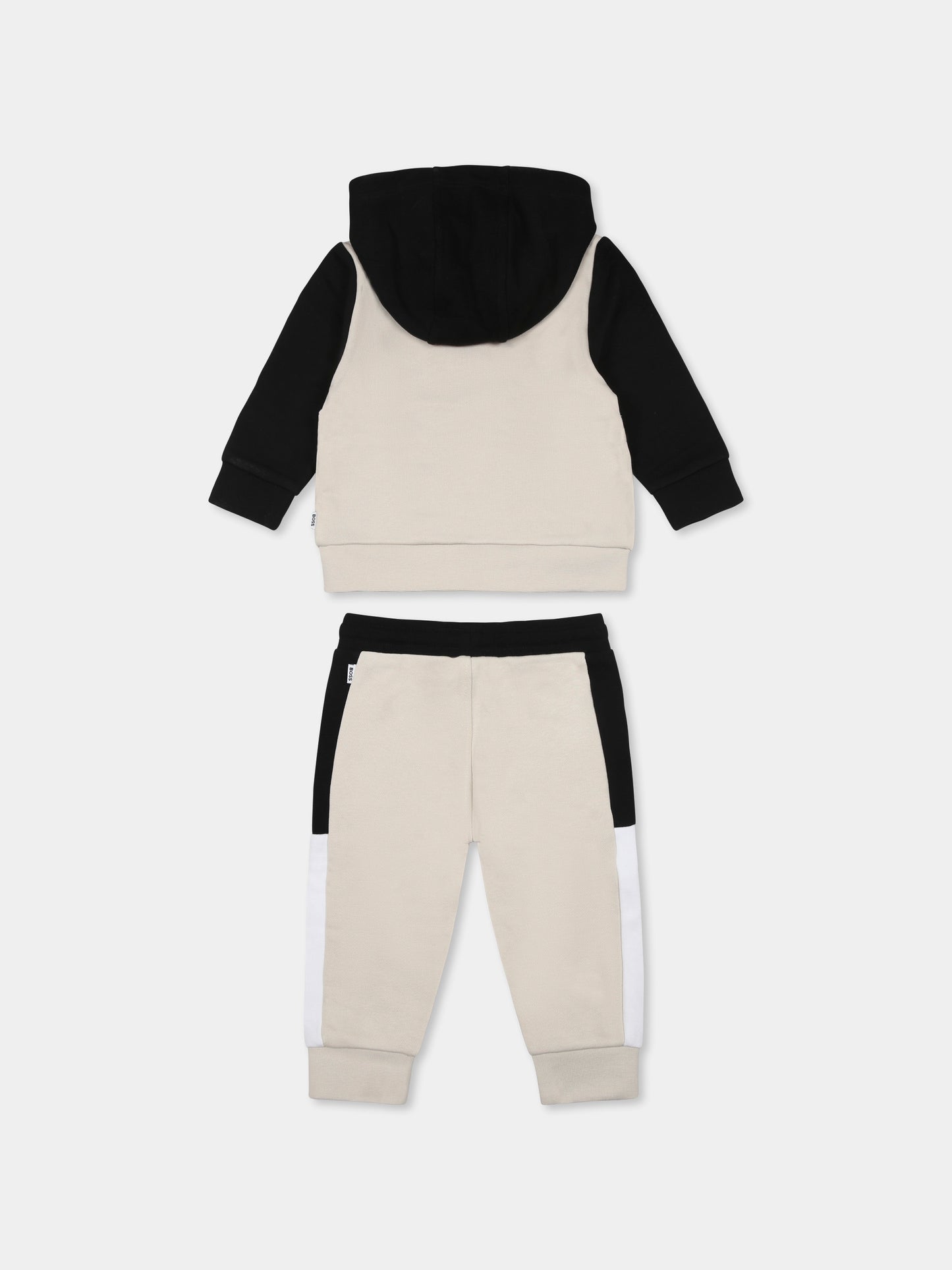 Completo beige per neonato con logo,Boss,J52129 21C