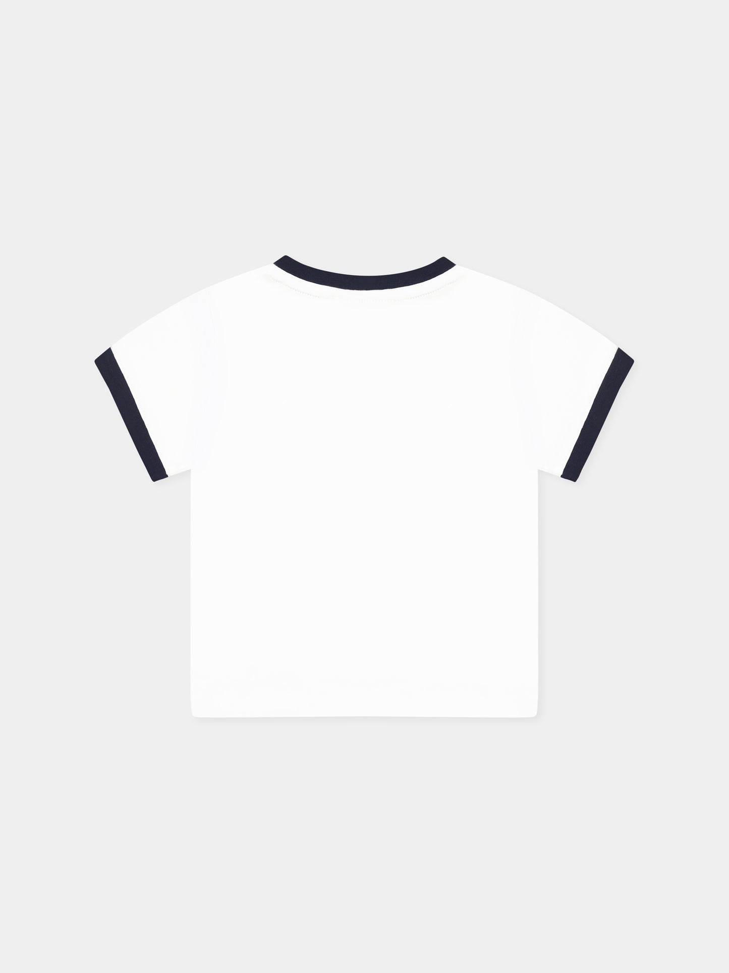 T-shirt bianca per neonato con logo,Boss,J52104 10P