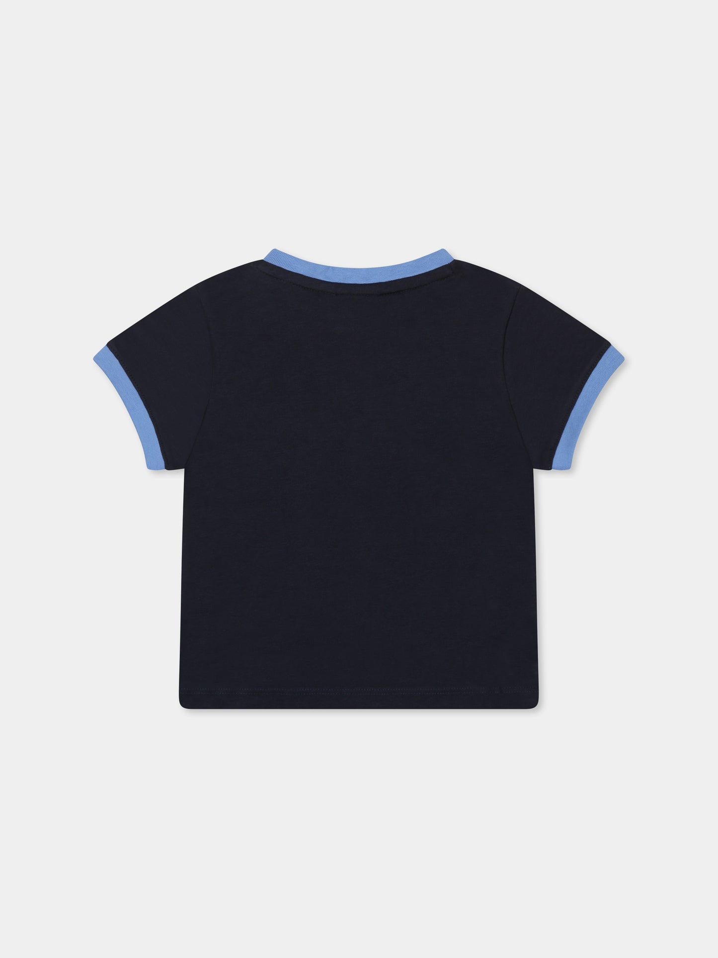 T-shirt blu per neonato con logo,Boss,J52104 849