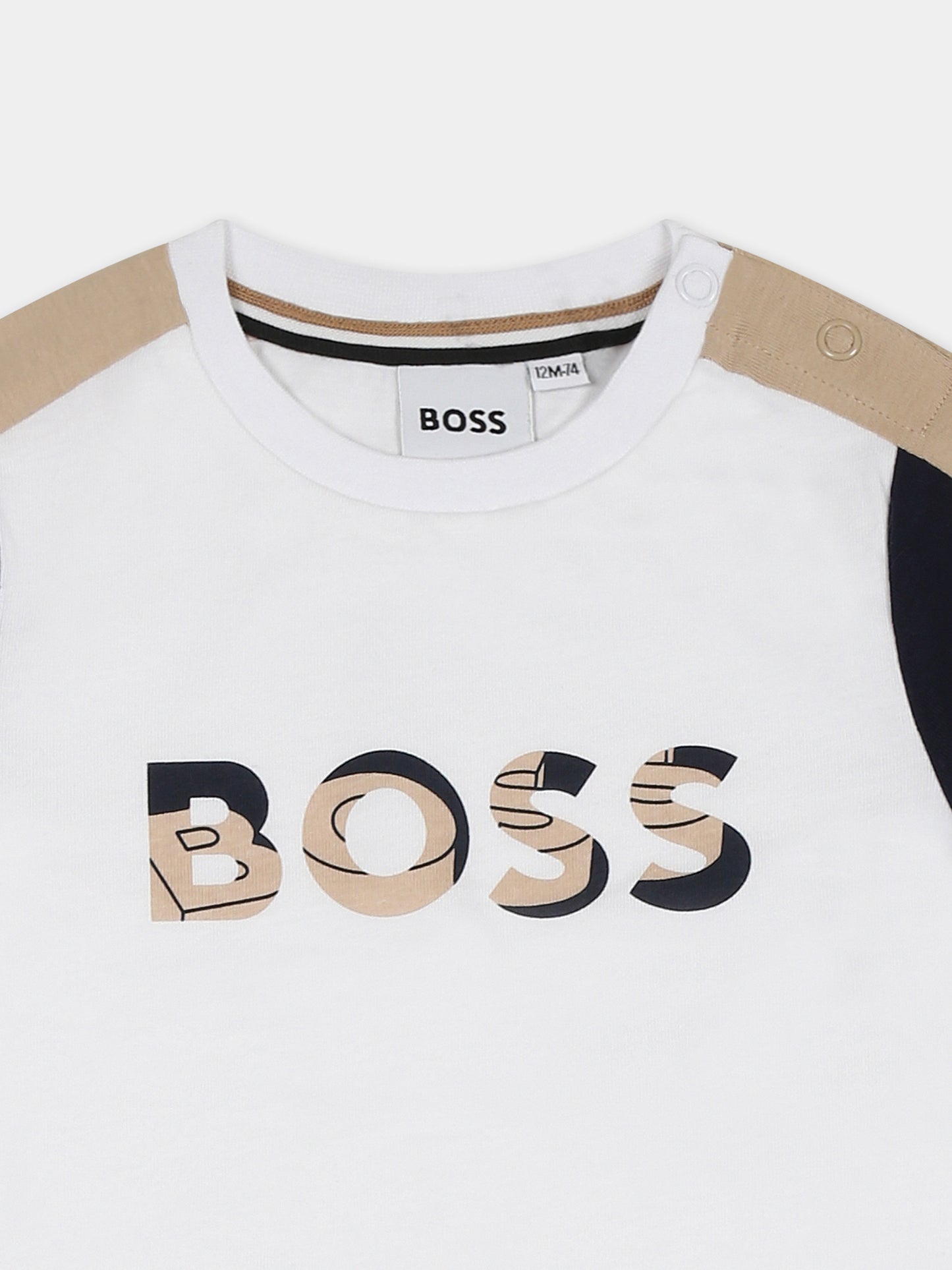 Completo multicolor per neonato con logo,Boss,J52120 10P