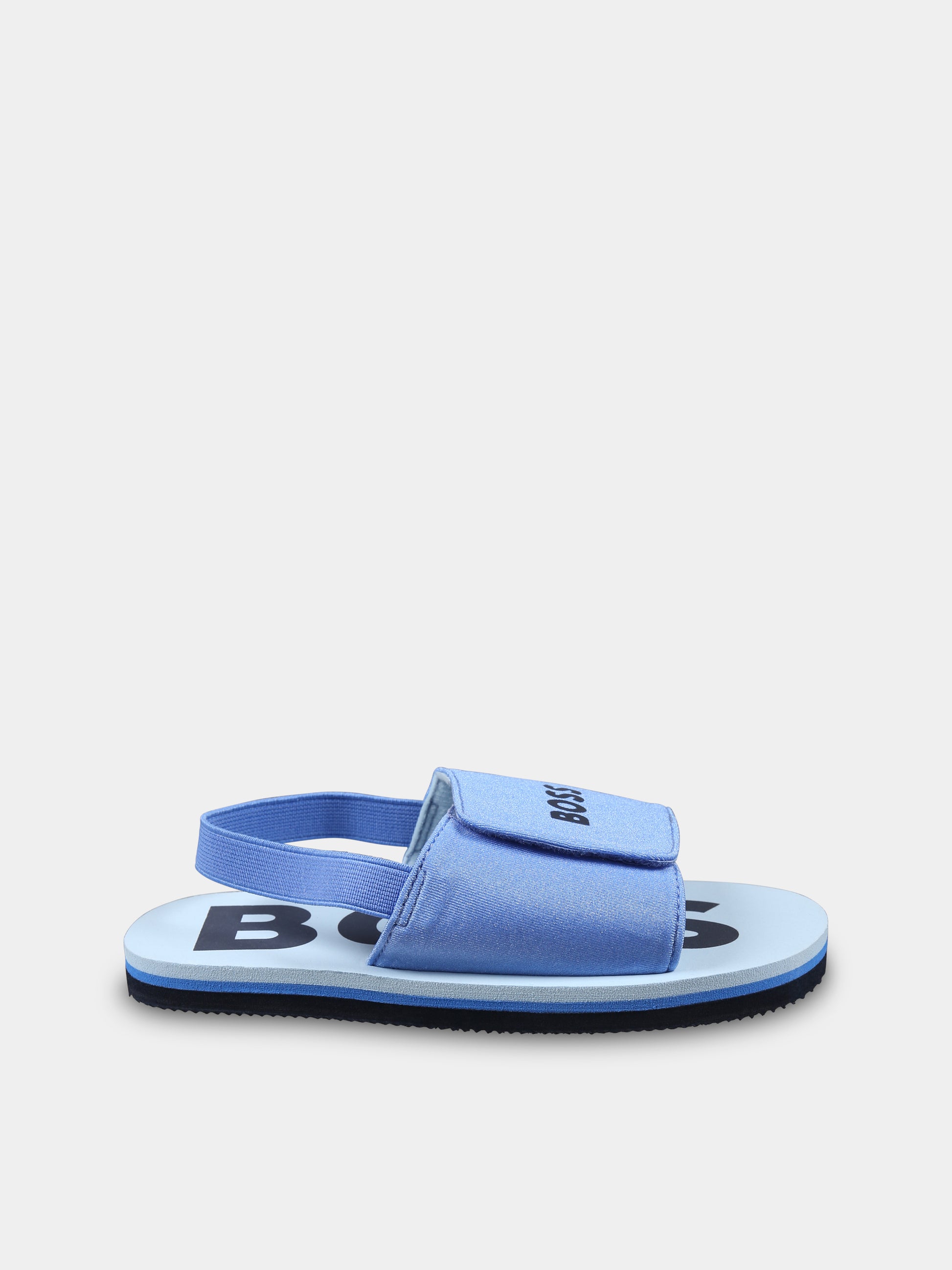 Sandali celesti per bambino con logo,Boss,J52156 84B