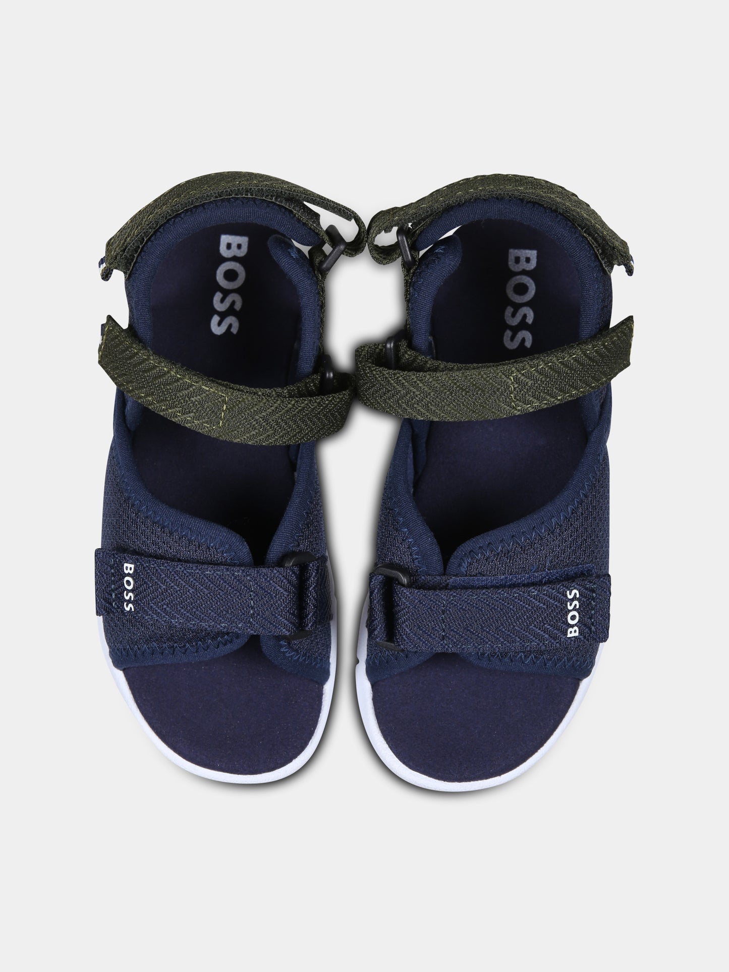 Sandali blu per bambino con logo,Boss,J52159 849