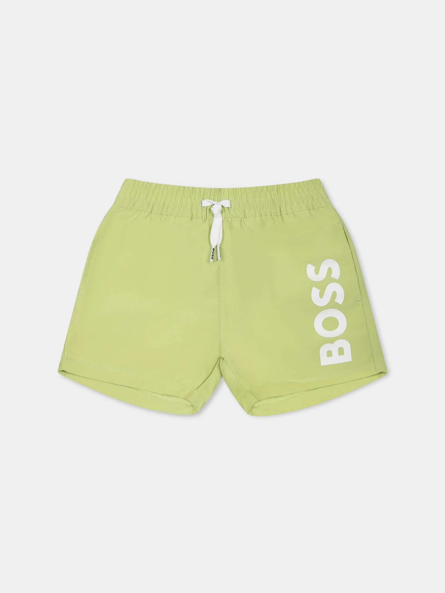 Boxer mare verde per neonato con logo