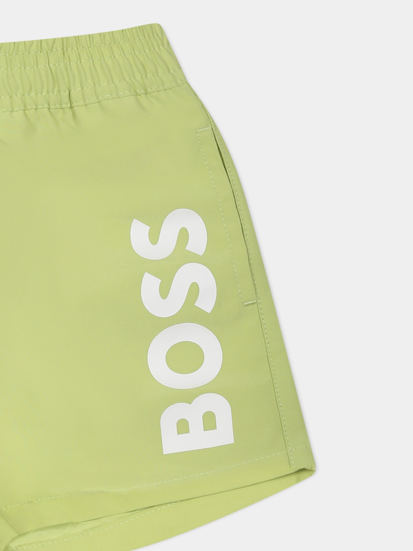 Boxer mare verde per neonato con logo