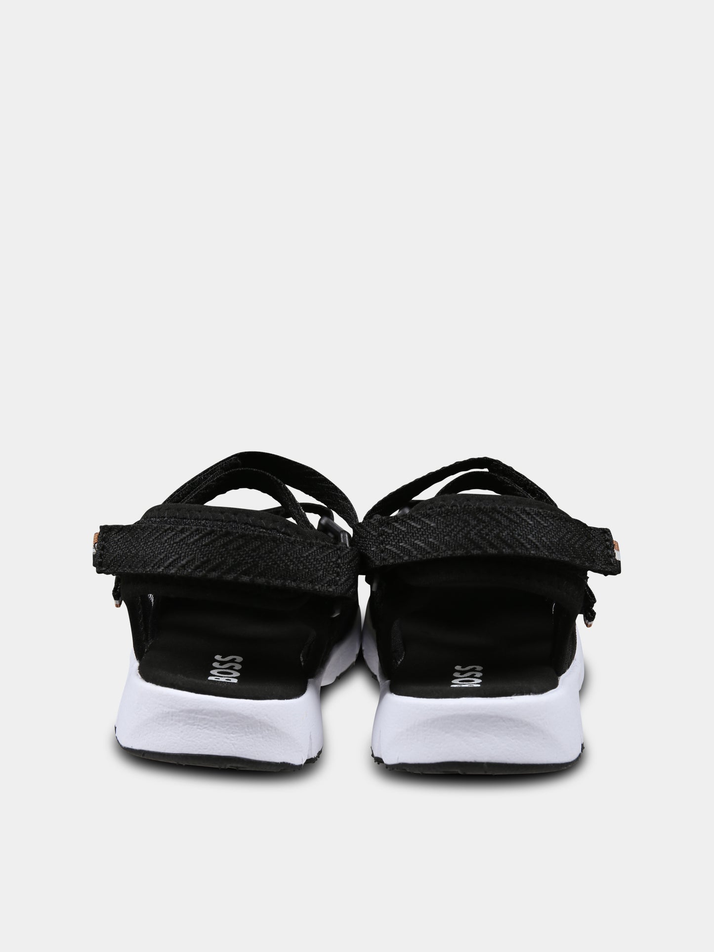 Sandali neri per bambino con logo,Boss,J51654 09B