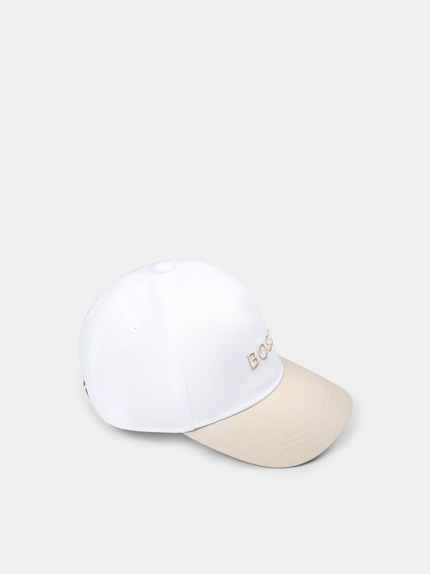 Cappello bianco per bambino con logo,Boss,J51691 10P