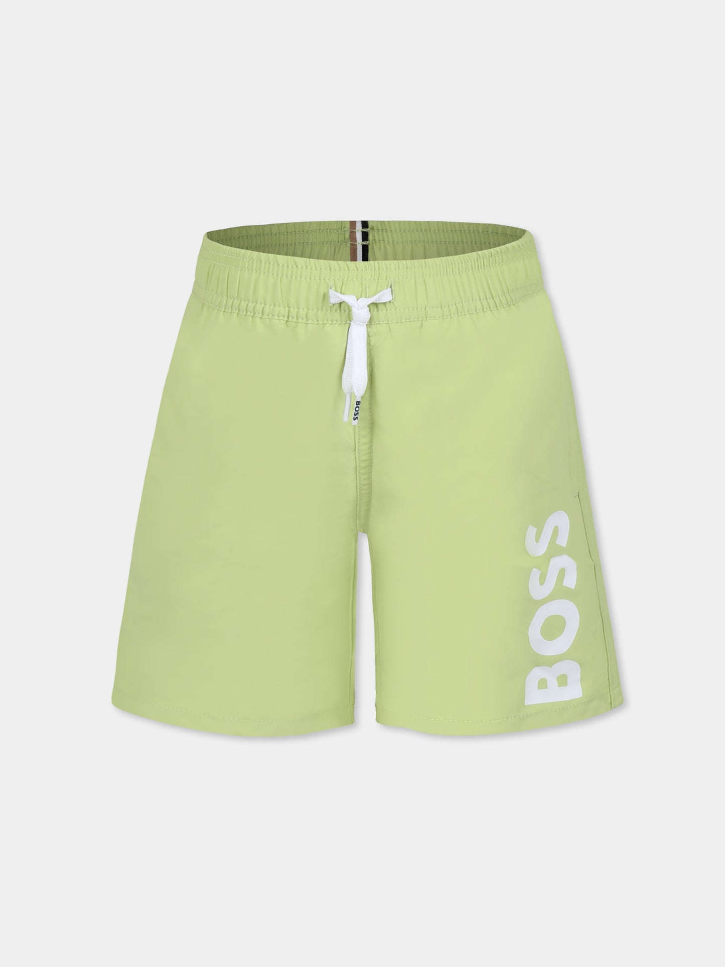 Boxer mare verde per bambino con logo