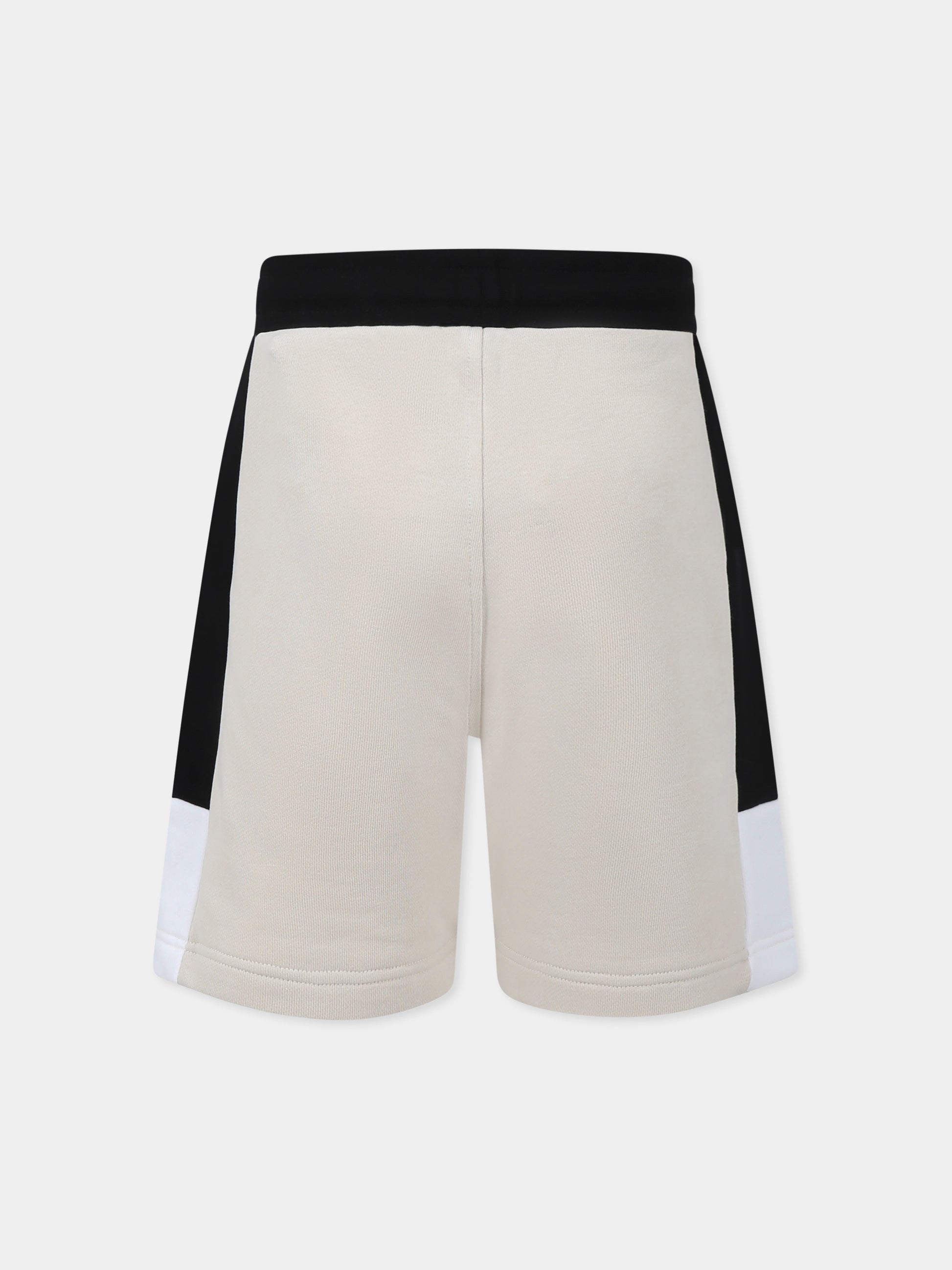 Shorts beige per bambino con logo,Boss,J51991 21C