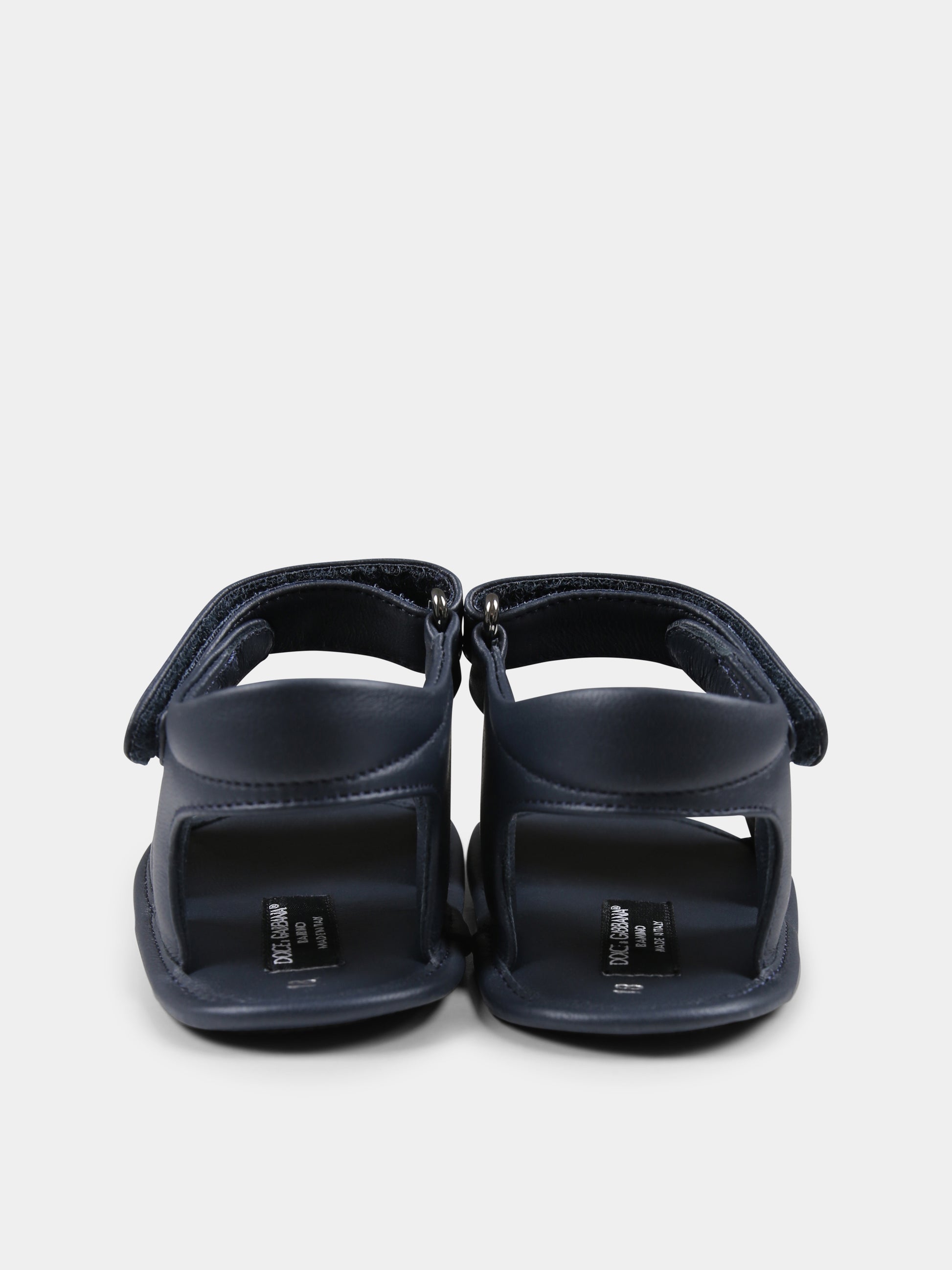 Sandali blu per neonati con logo,Dolce & Gabbana Kids,DK0157 AB793 80650