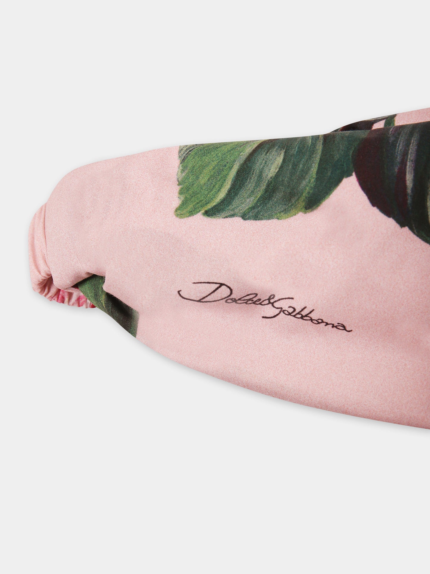 Fascia rosa per bambina con rose