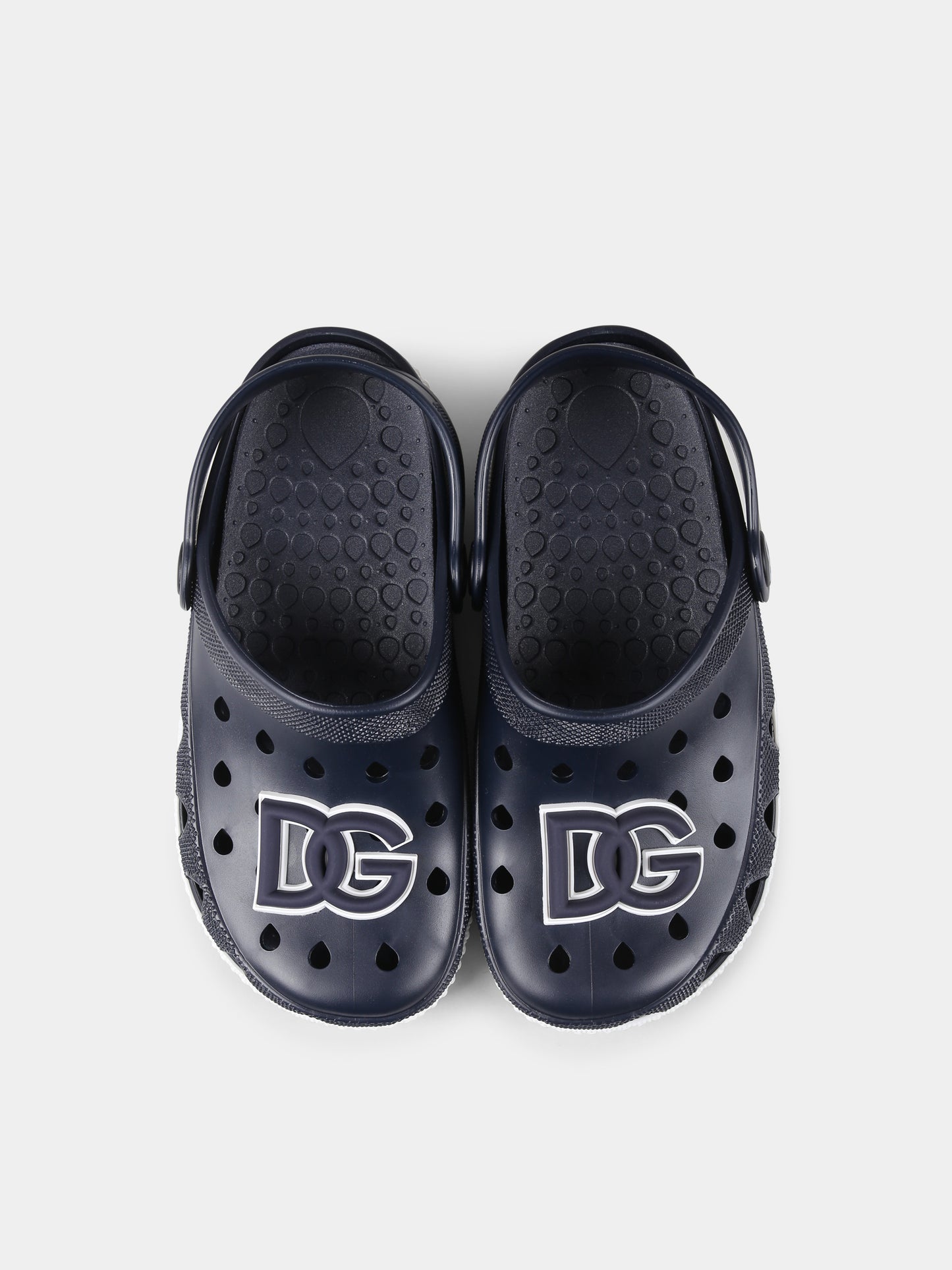 Sabot blu per bambini con logo DG,Dolce & Gabbana Kids,DN0213 AT079 80650