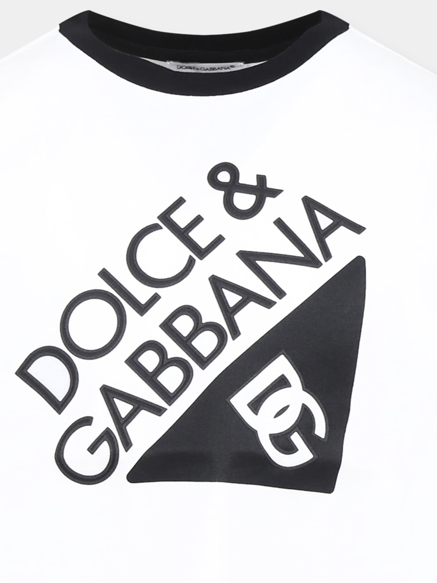 T-shirt bianca per bambini con logo