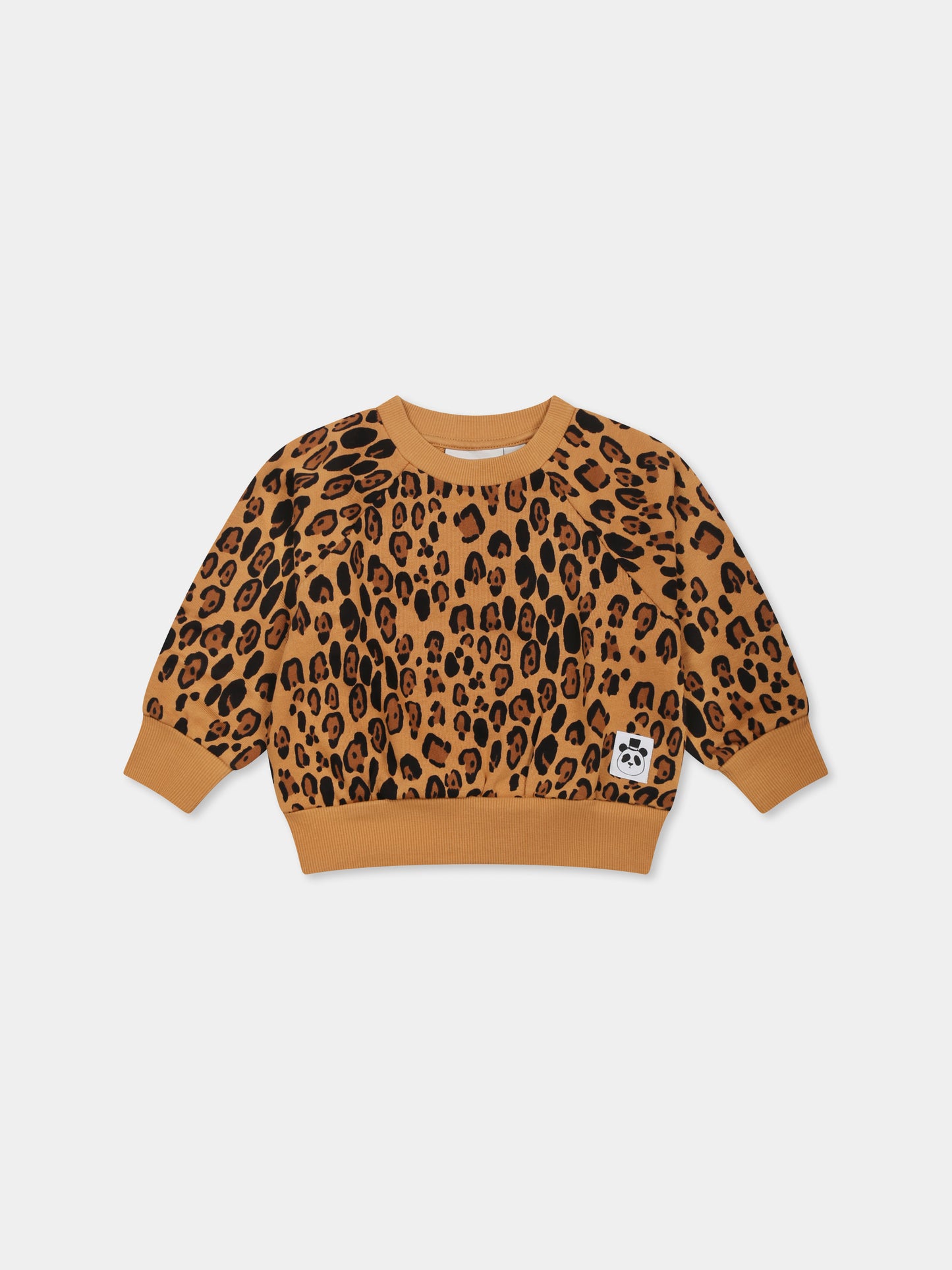 Felpa beige per neonati con stampa maculata,Mini Rodini,1000014413