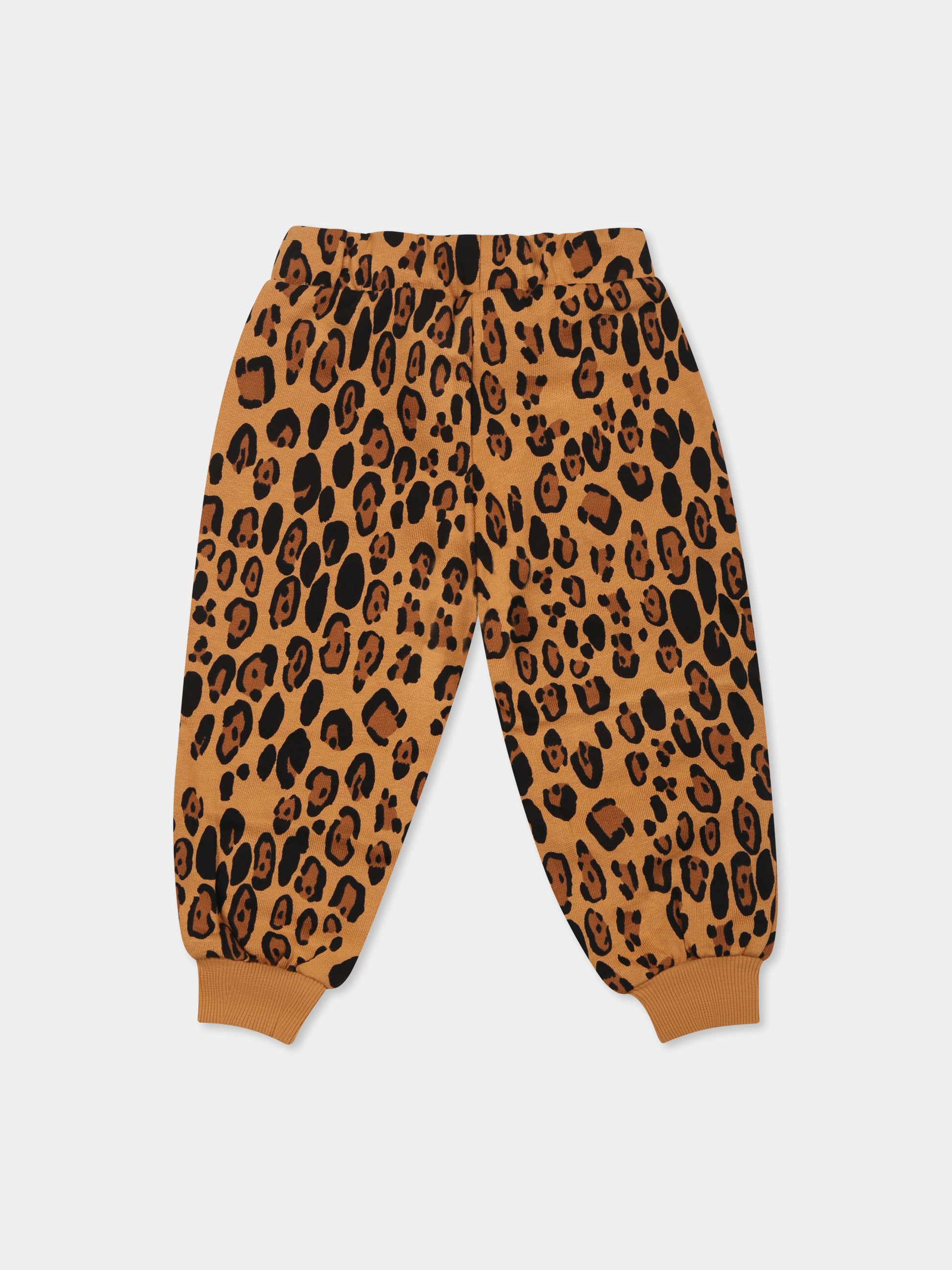 Pantaloni beige per neonati con stampa maculata,Mini Rodini,1000014313