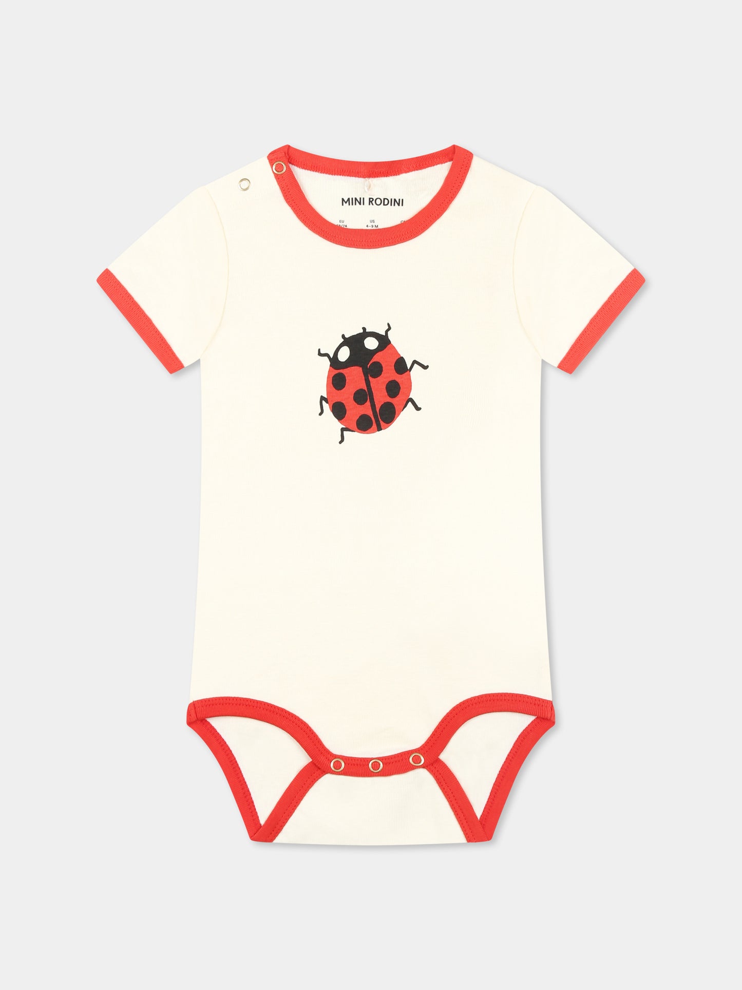 Body avorio per neonata con coccinella,Mini Rodini,2524011311