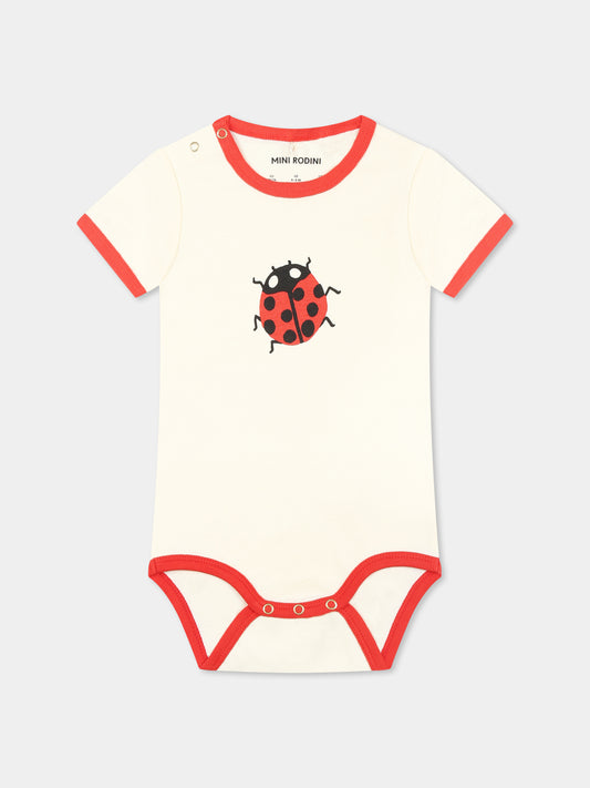 Body avorio per neonata con coccinella,Mini Rodini,2524011311