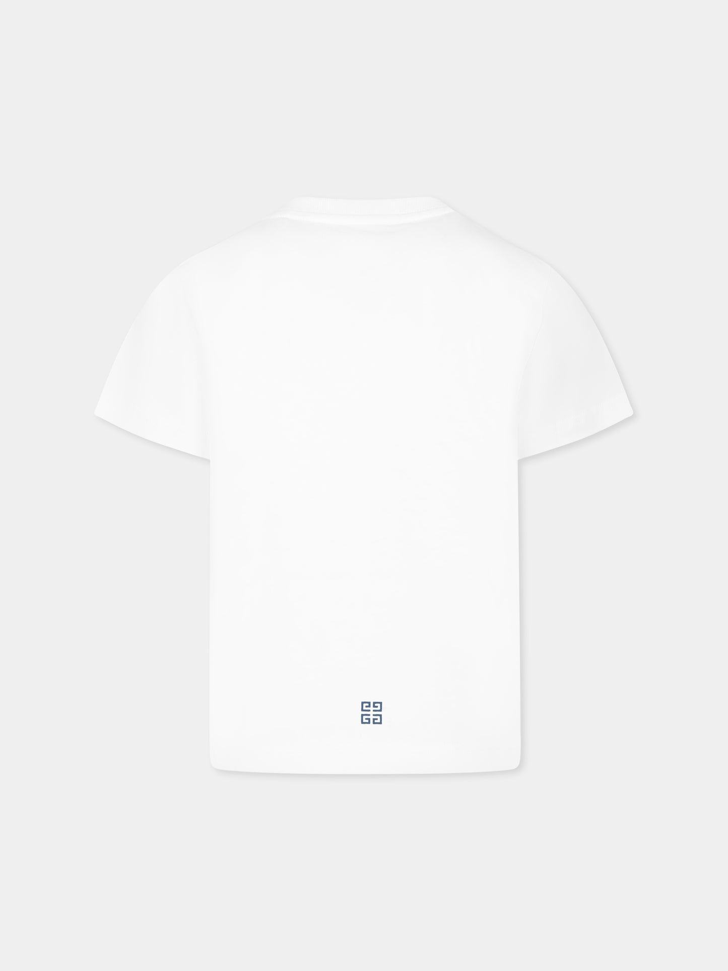 T-shirt bianca per bambino con logo