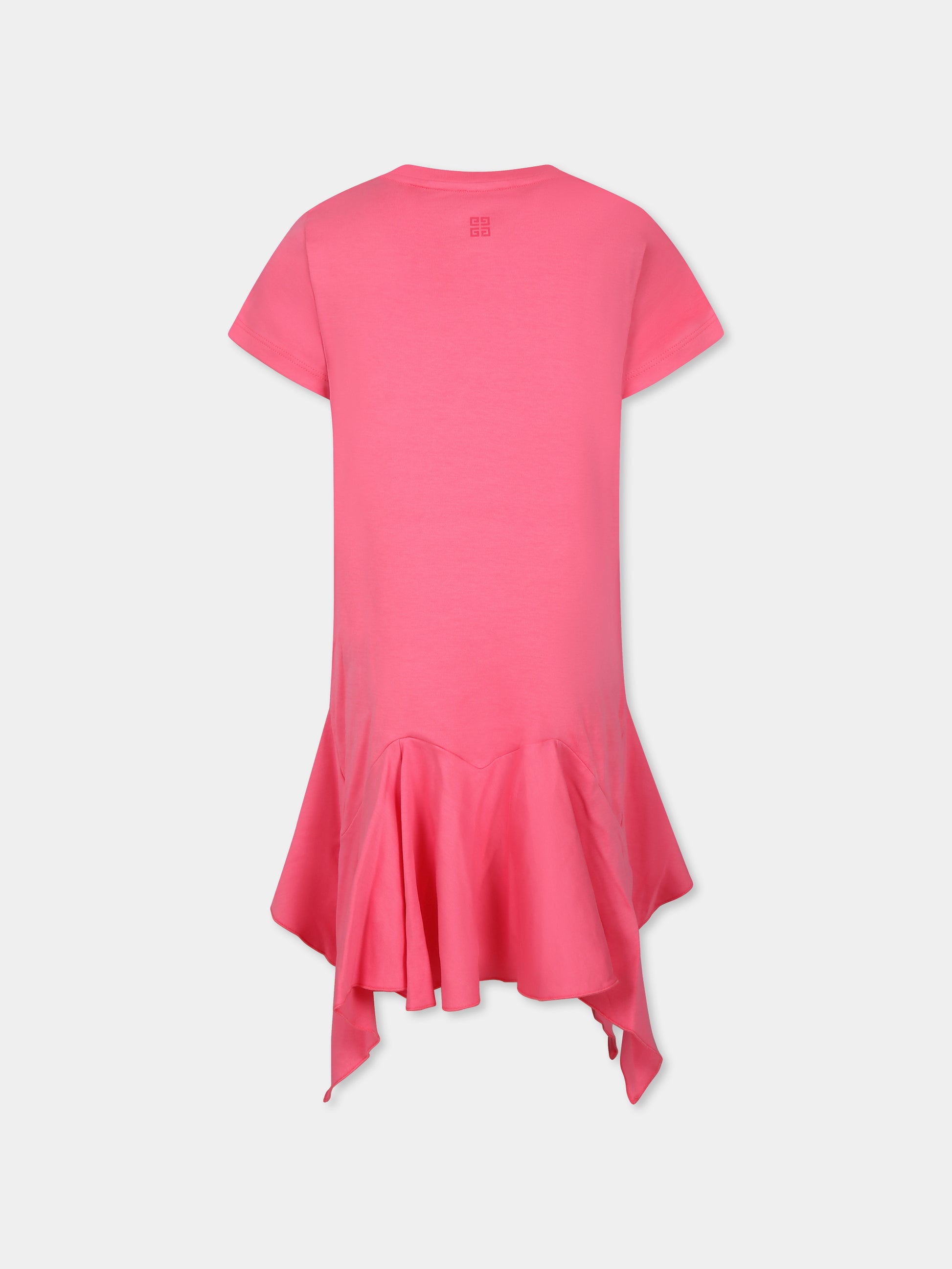 Vestito rosa per bambina con logo,Givenchy Kids,H30775 488