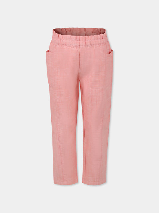 Pantaloni rosa per bambina con ciliegie,Bonpoint,S05GPAW00006 023C