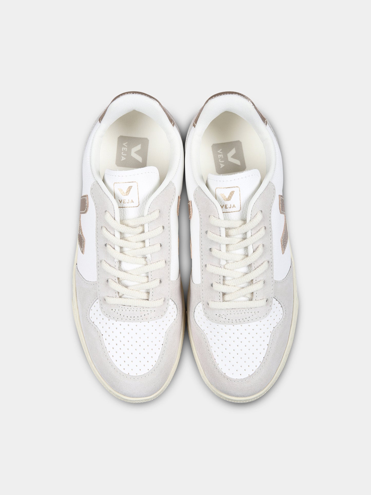 Sneakers bianche per bambina con logo