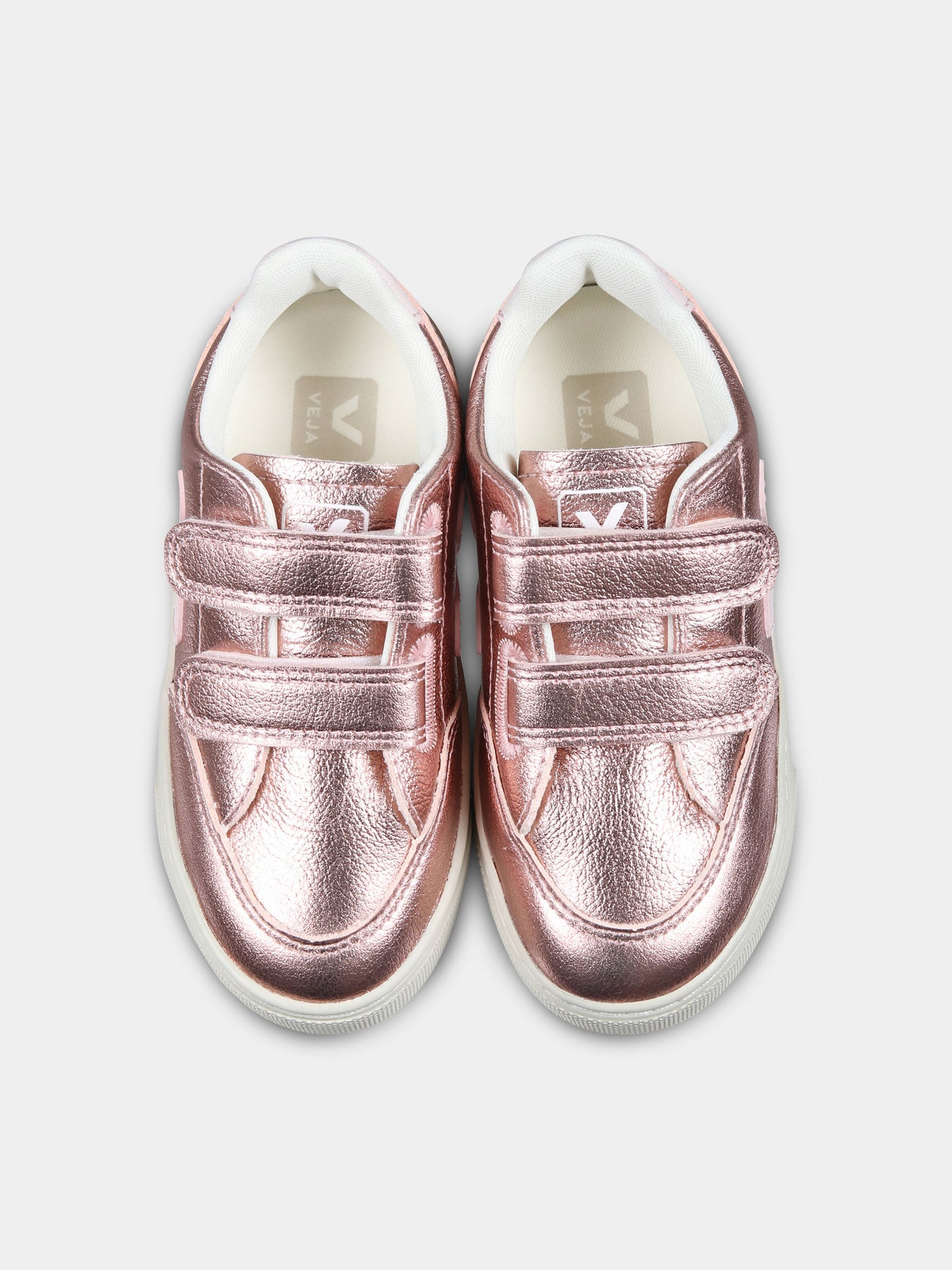 Sneakers rosa per bambina con logo