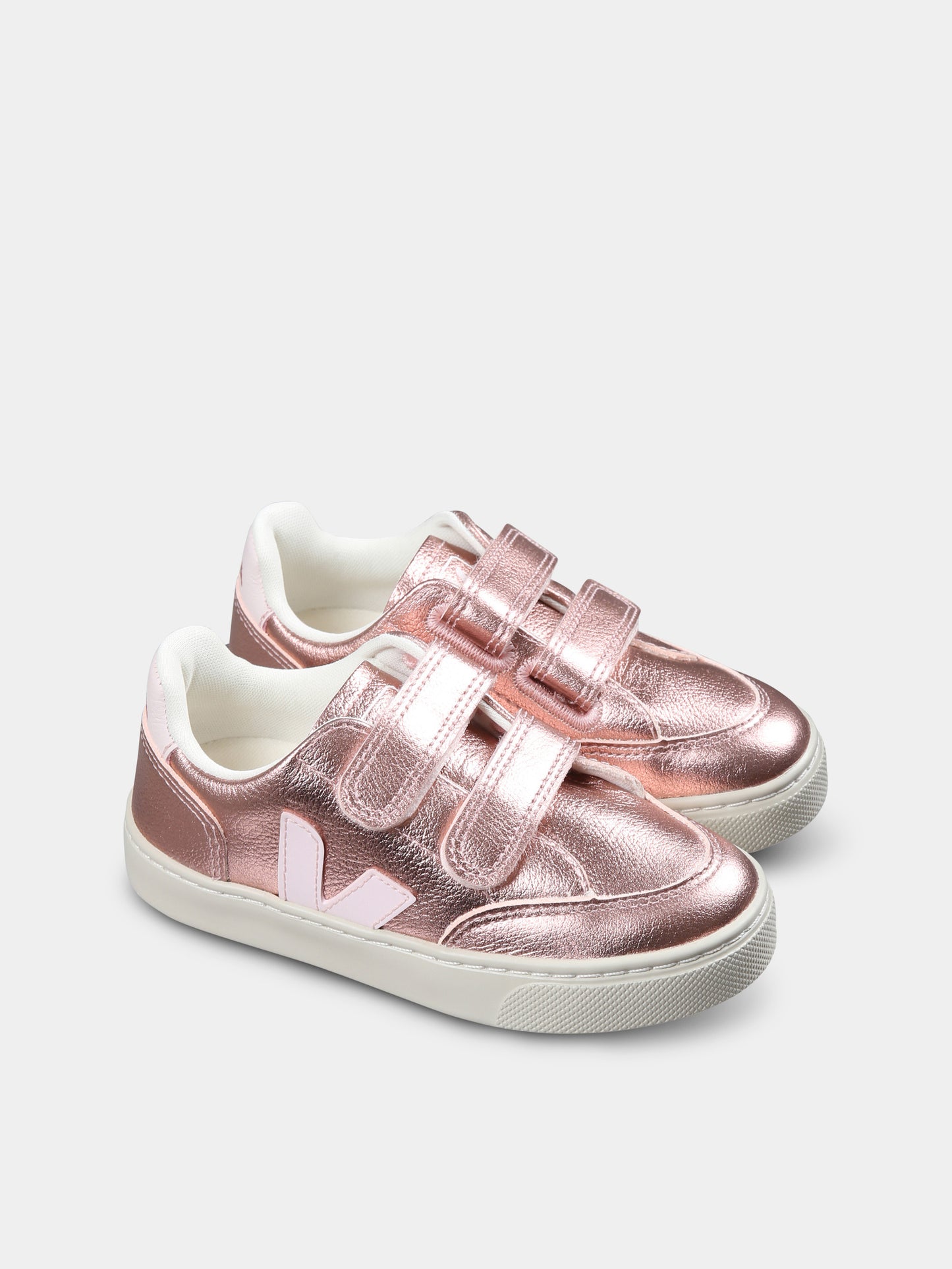 Sneakers rosa per bambina con logo
