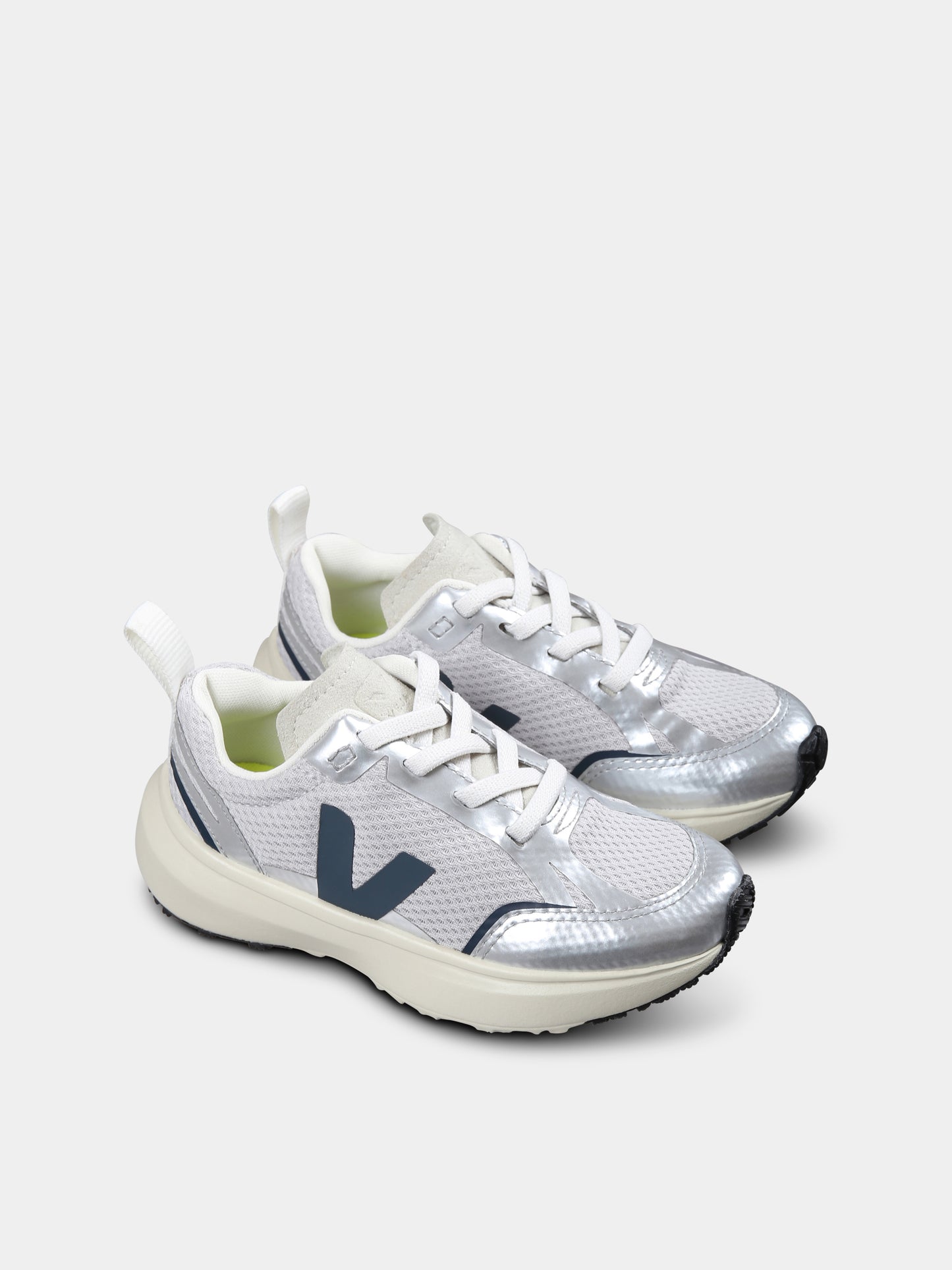 Sneakers grigie per bambino con logo