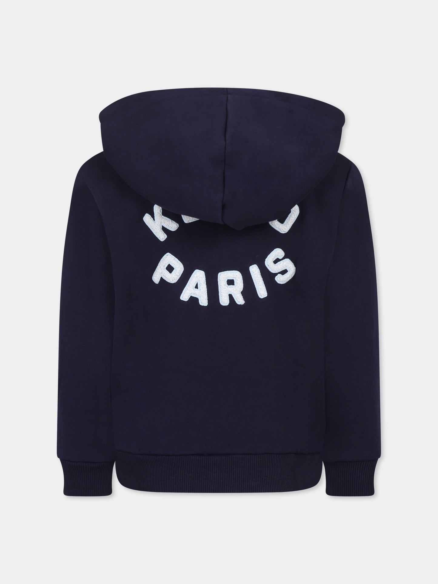 Felpa blu per bambini con logo,Kenzo Kids,K61176 848
