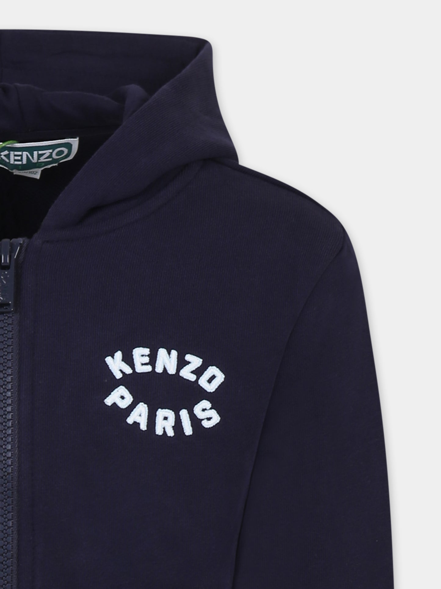 Felpa blu per bambini con logo,Kenzo Kids,K61176 848