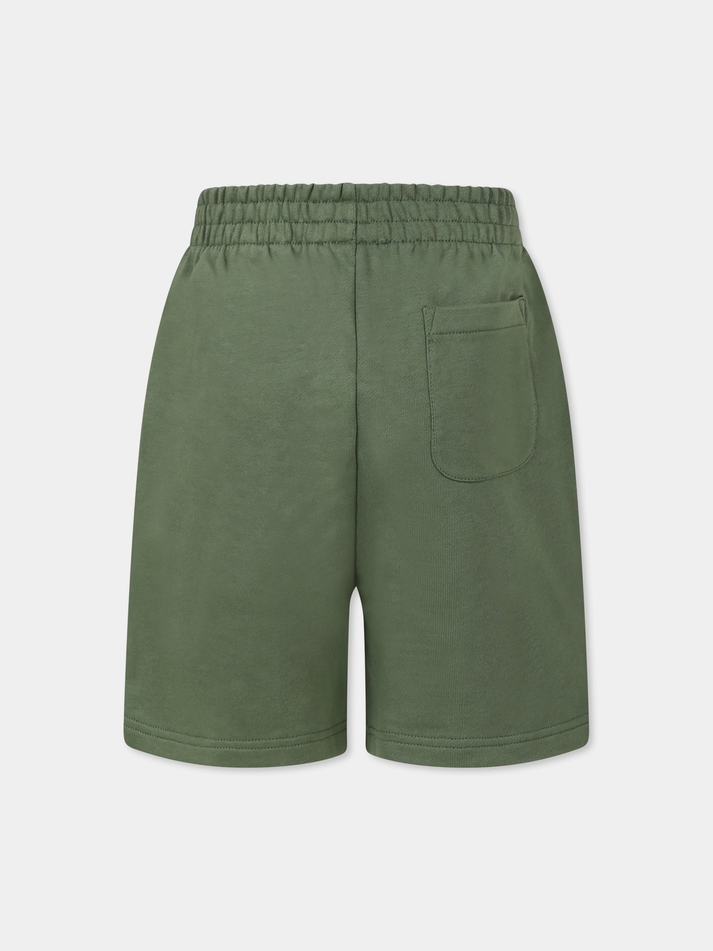 Shorts verdi per bambino con Lucky Tiger,Kenzo Kids,K61122 64S