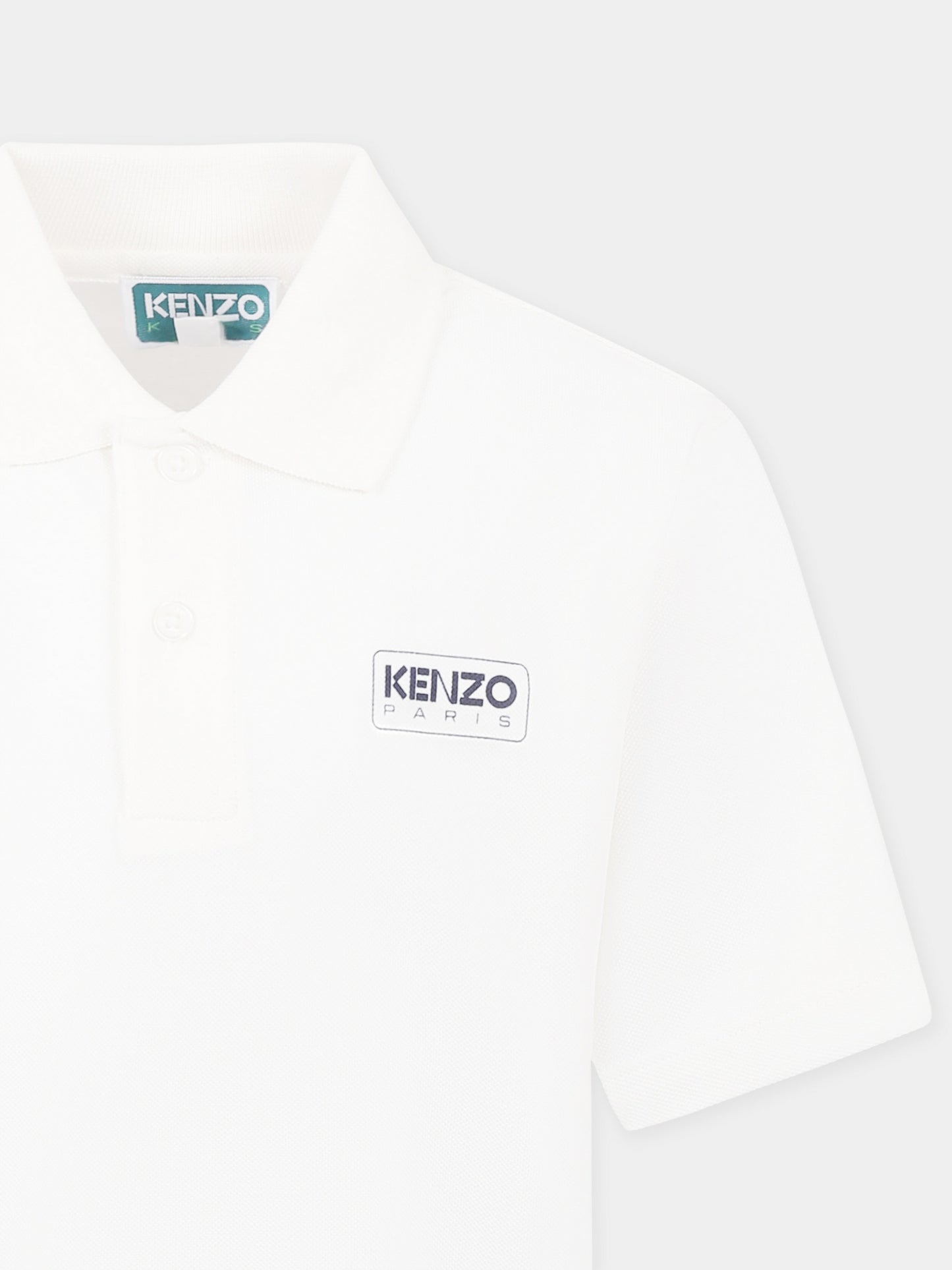 Polo avorio per bambino con logo,Kenzo Kids,K61105 117
