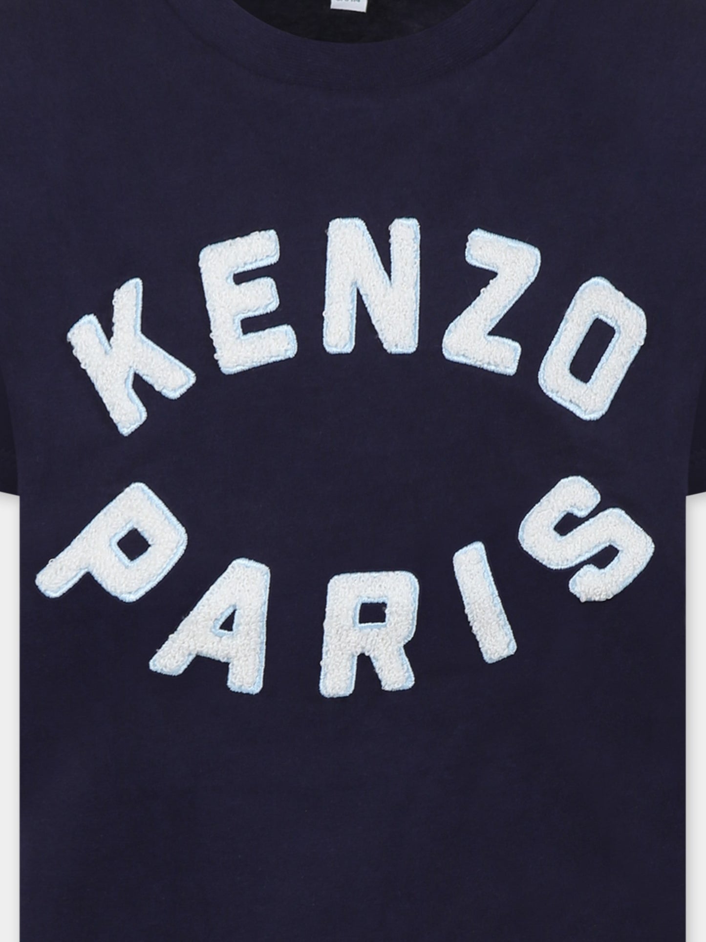 T-shirt blu per bambini con logo