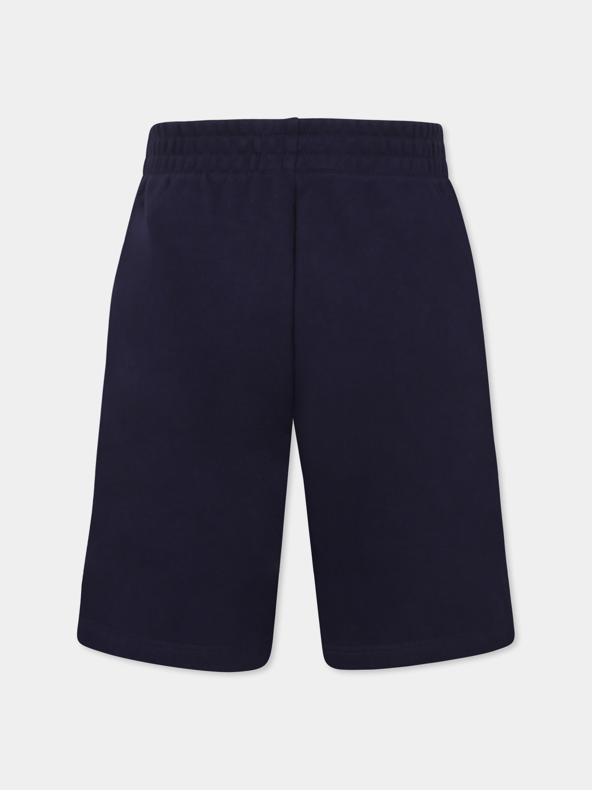 Shorts blu per bambino con logo,Kenzo Kids,K61181 848