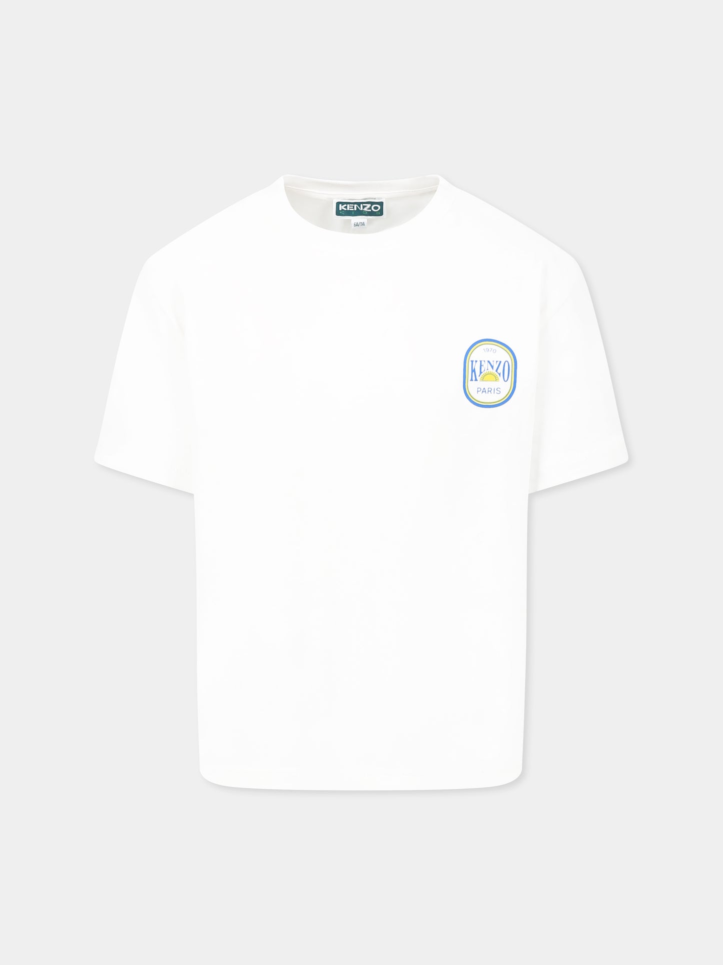 T-shirt bianca per bambino con stampa Fruits Stickers