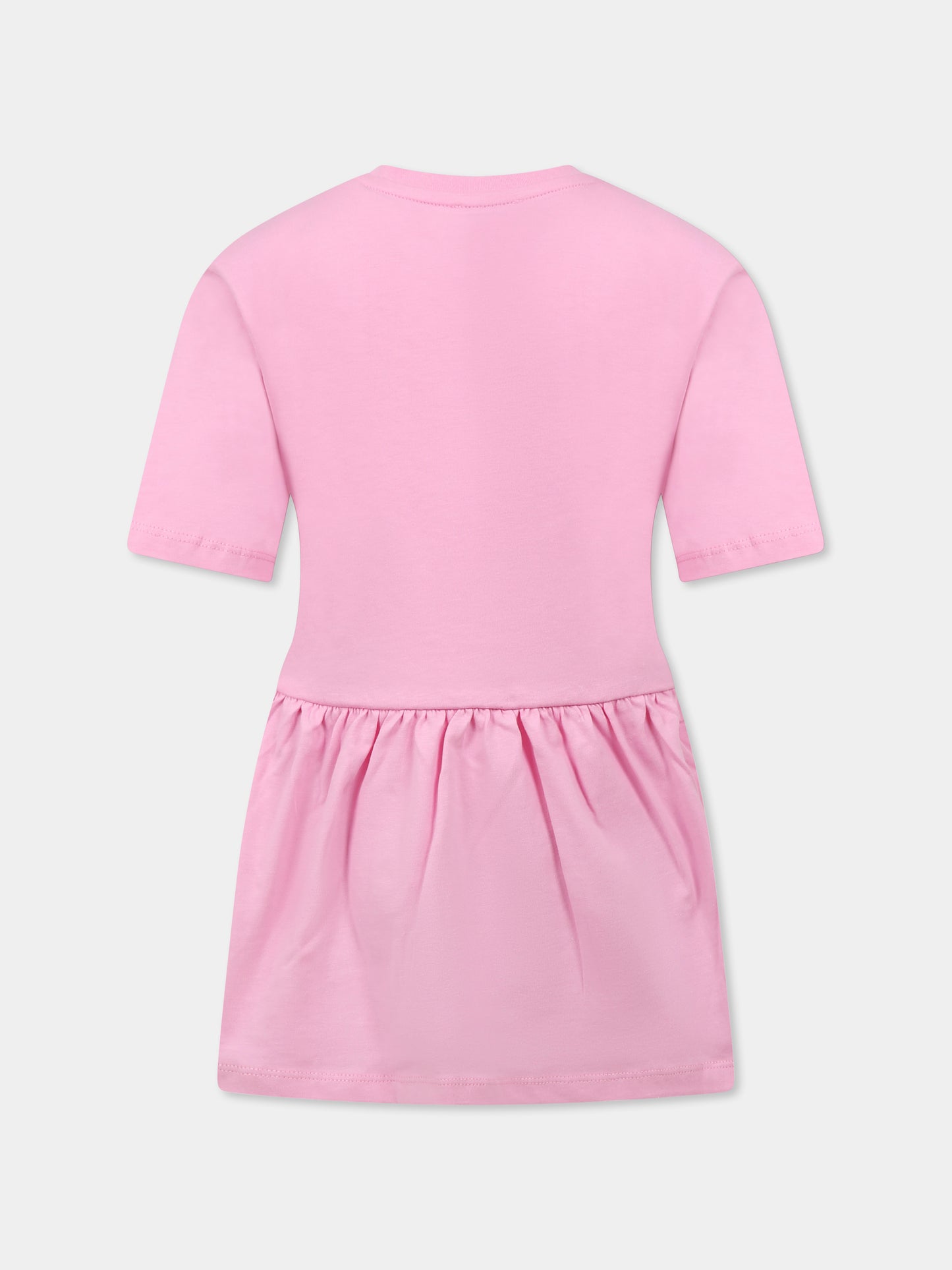 Vestito rosa per bambina con logo,Kenzo Kids,K61021 465