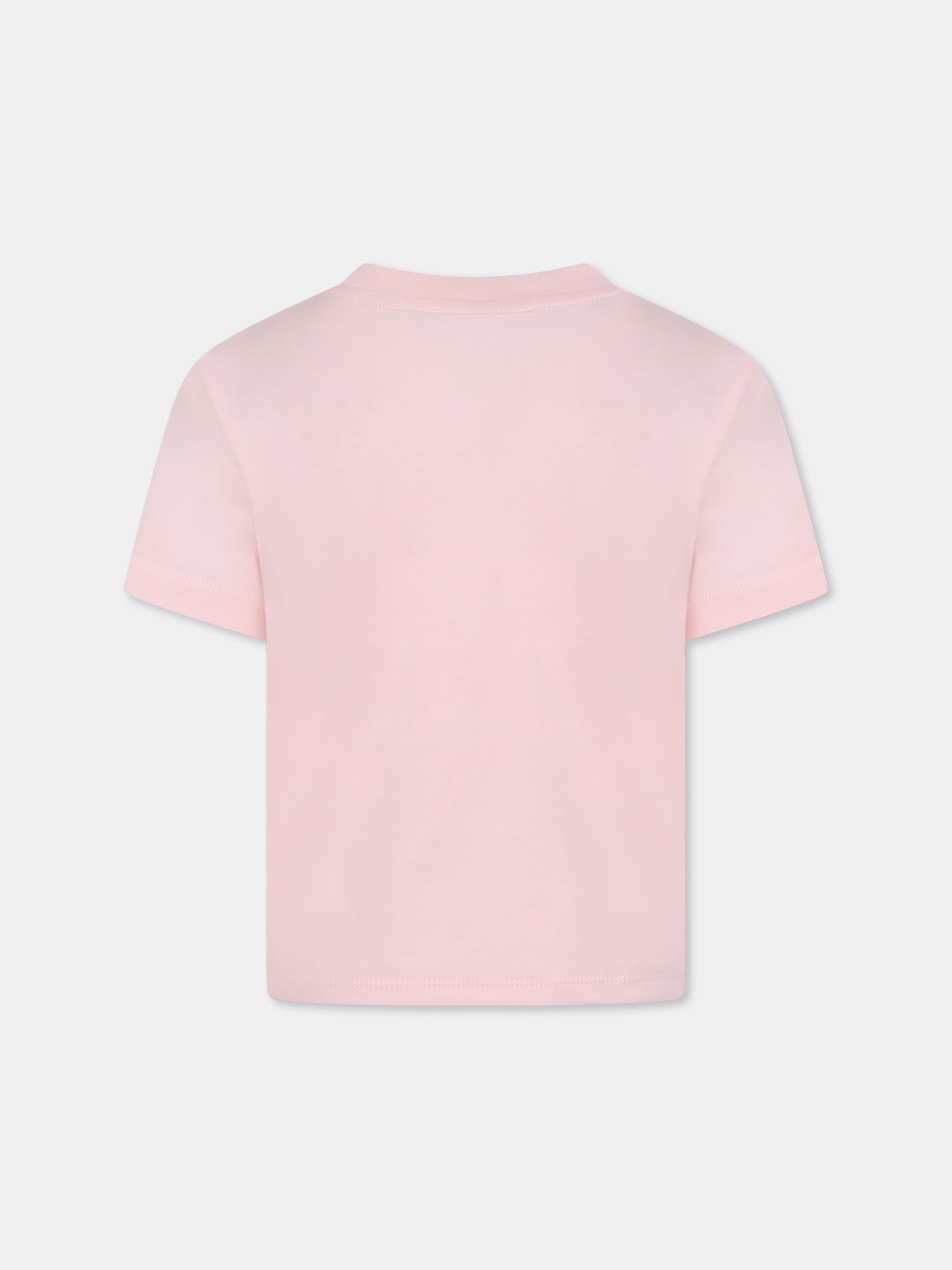 T-shirt rosa per bambina con Boke Flower,Kenzo Kids,K61058 45Z