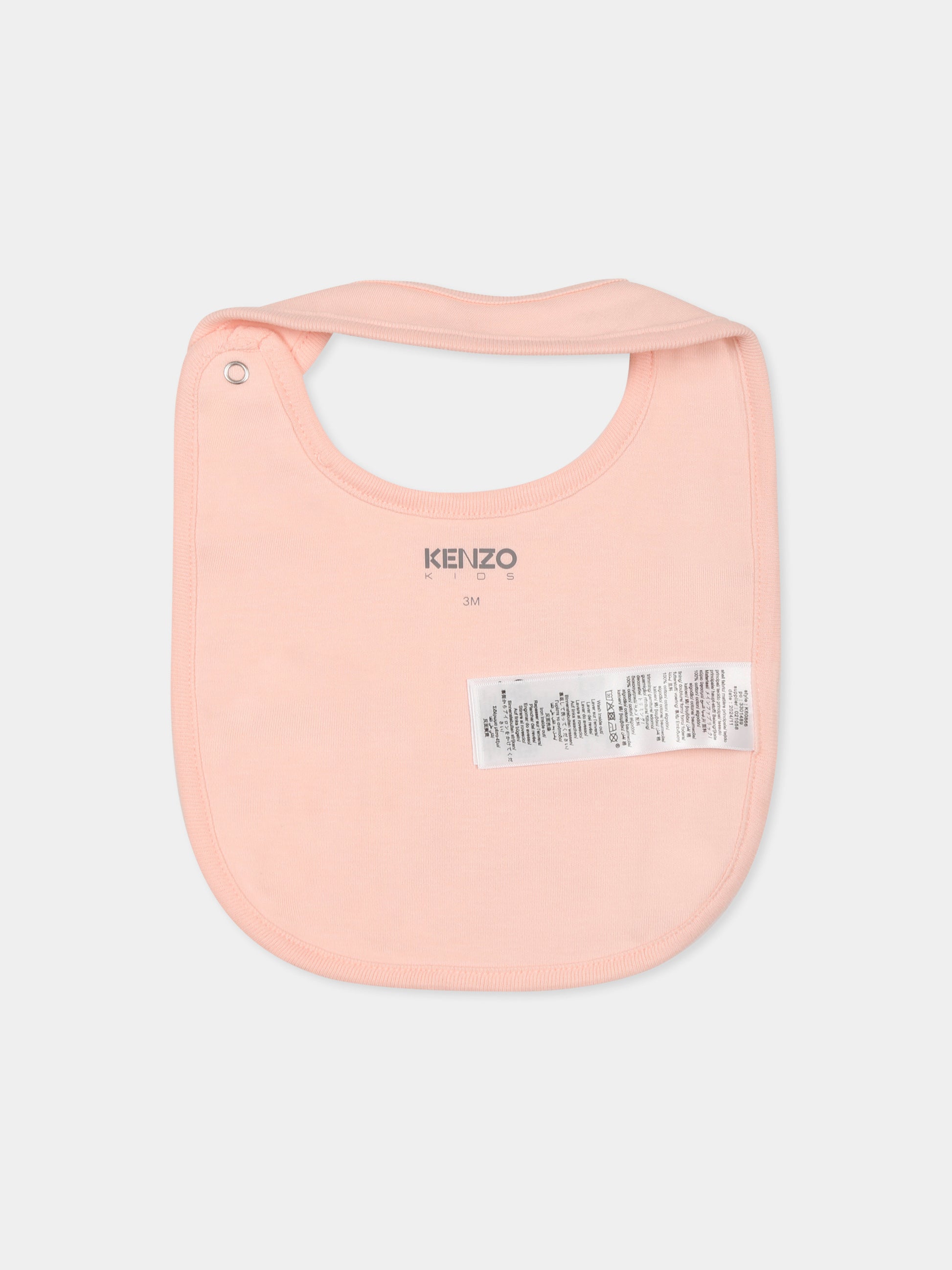 Set tutina rosa per neonata con elefante e logo,Kenzo Kids,K60866 47R