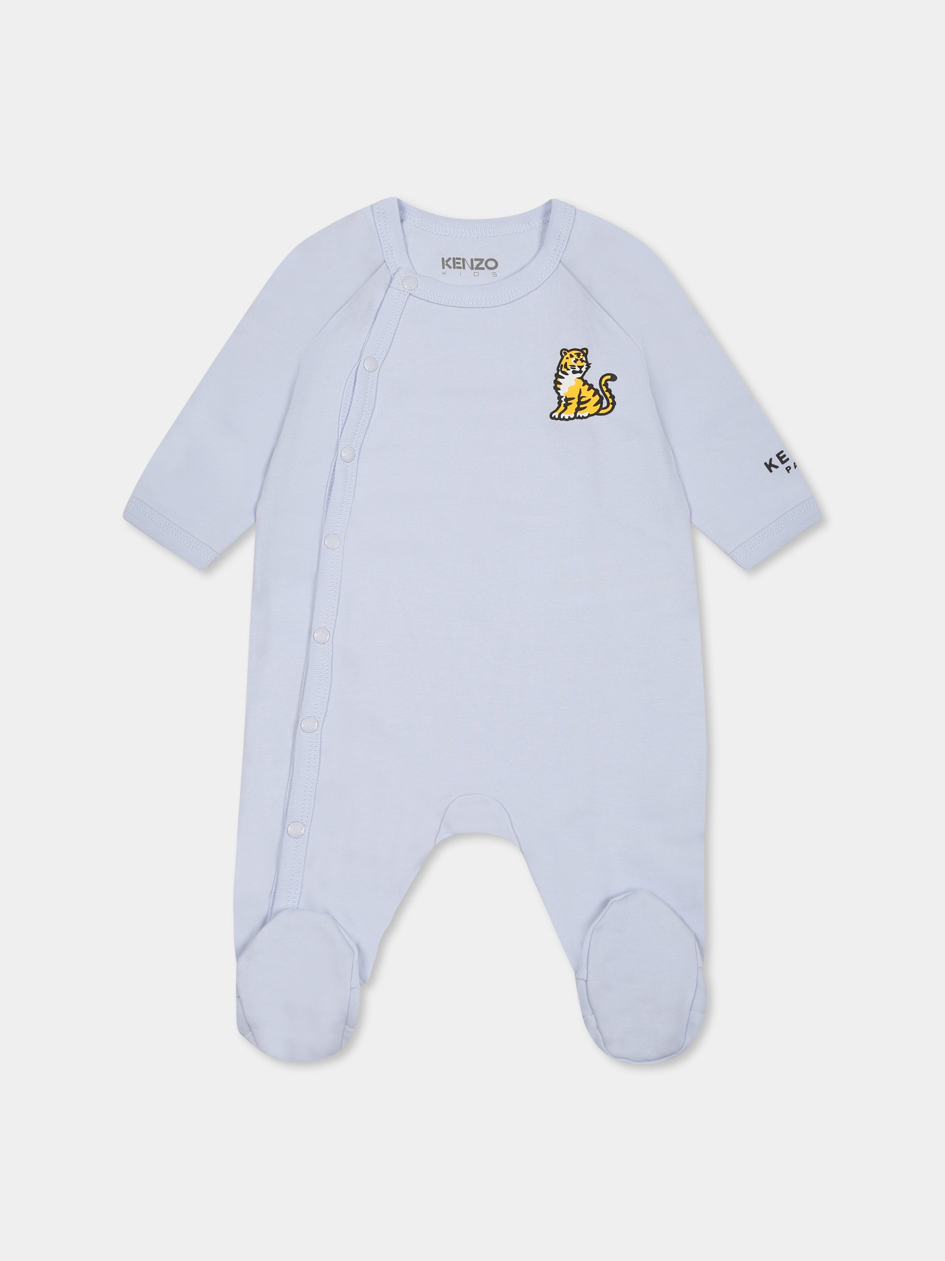 Set tutine celeste per neonato con tigre Kotora,Kenzo Kids,K60869 771