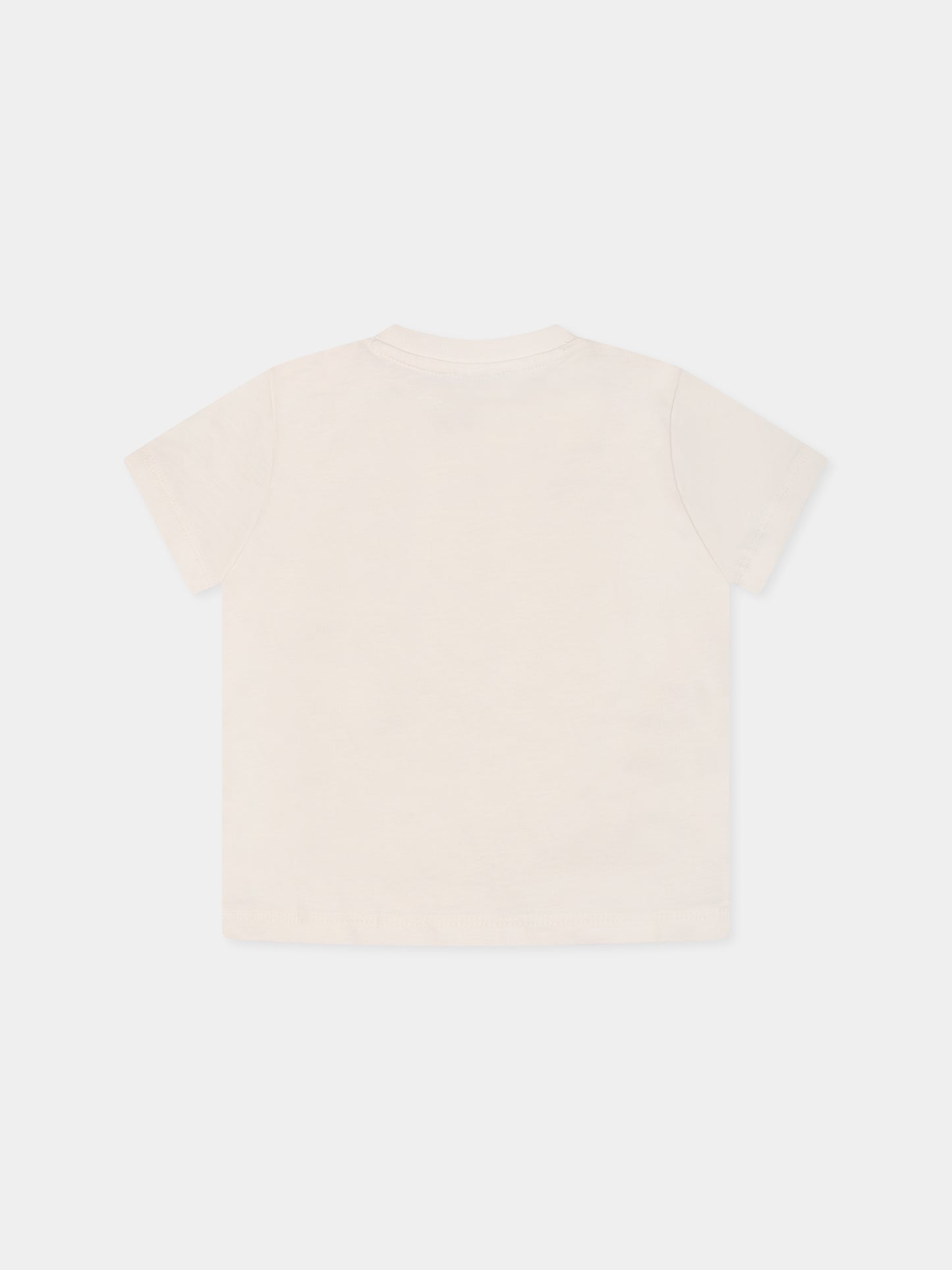 T-shirt avorio per neonata con logo,Kenzo Kids,K60972 N74