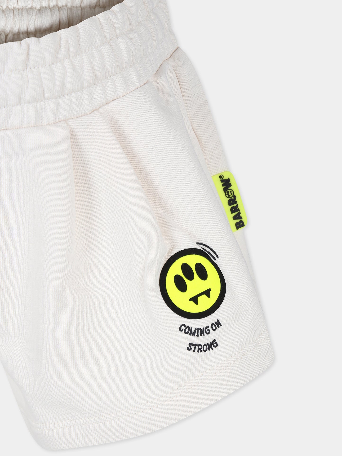 Shorts avorio per bambina con smile,Barrow,S4BKJGSH110 013