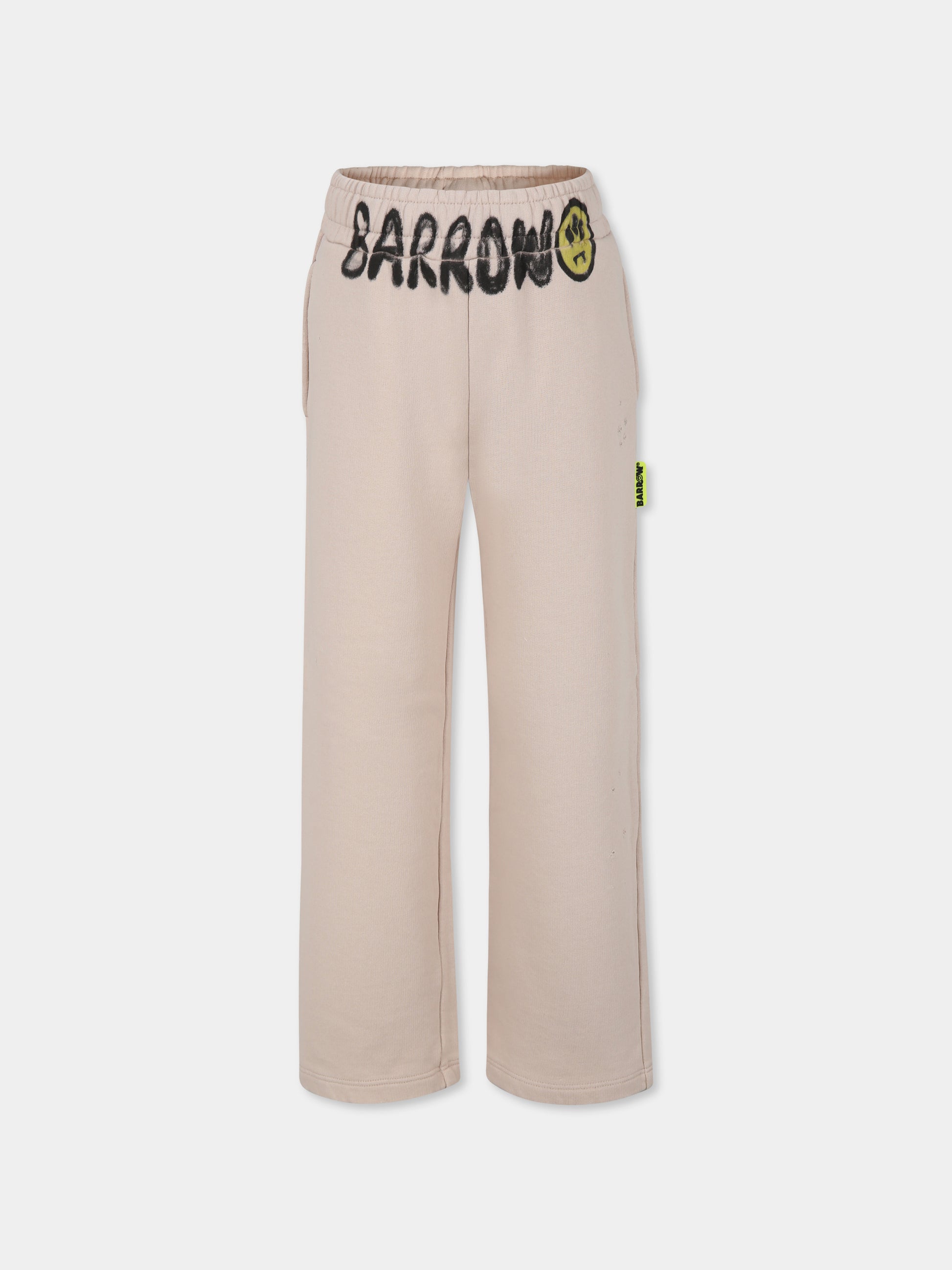 Pantaloni beige per bambino con smile,Barrow,S4BKJUFP027 92