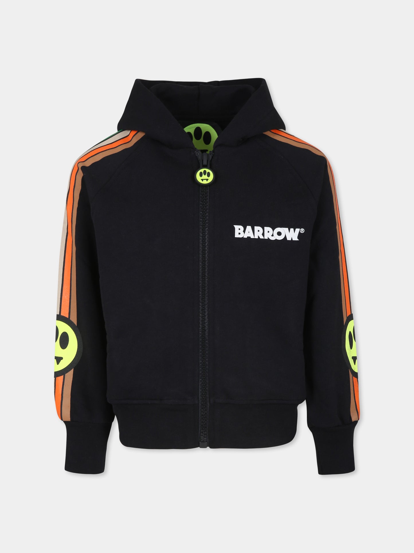 Felpa nera per bambini con smile,Barrow,S4BKJUZH015 110