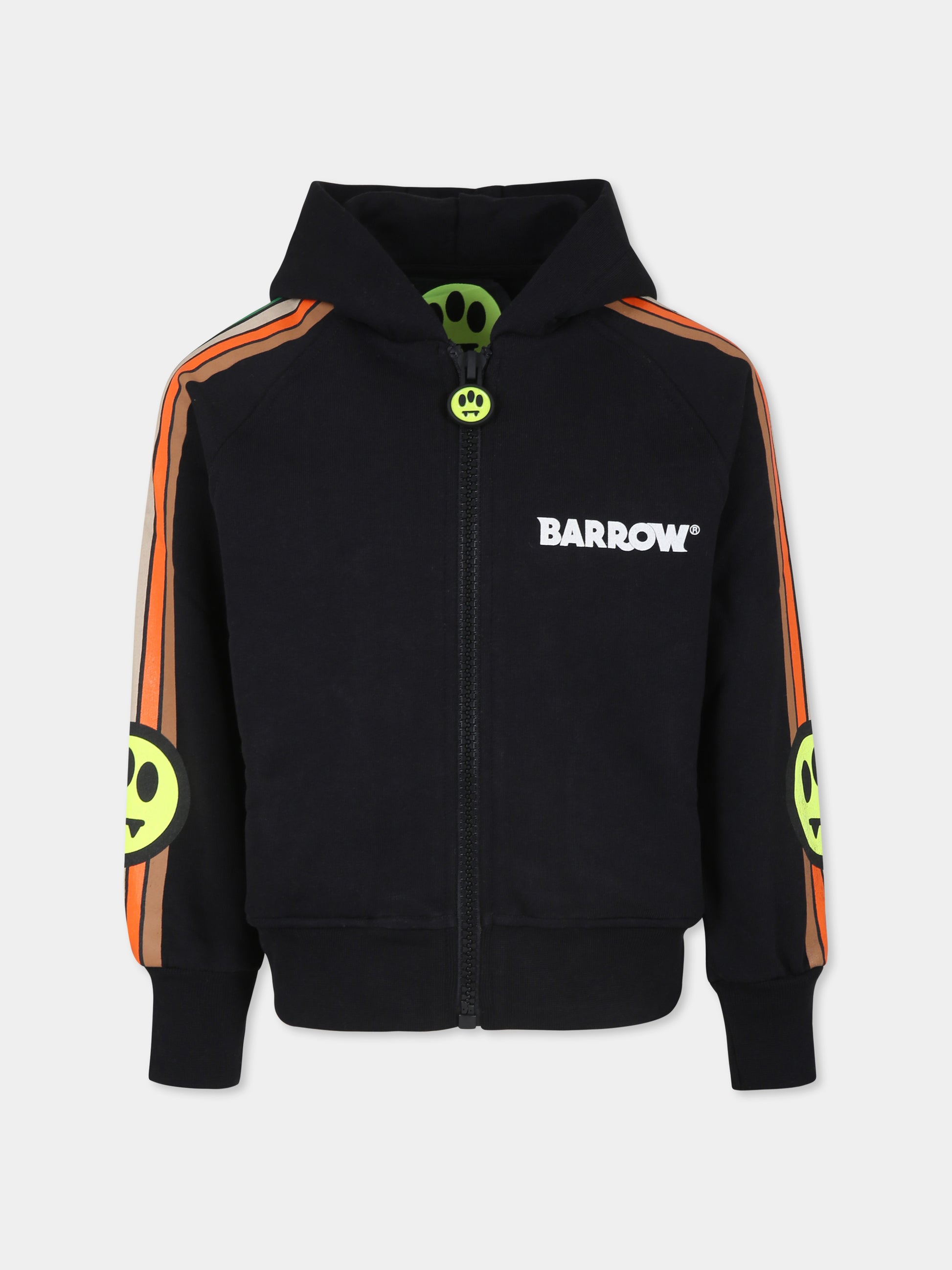 Felpa nera per bambini con smile,Barrow,S4BKJUZH015 110