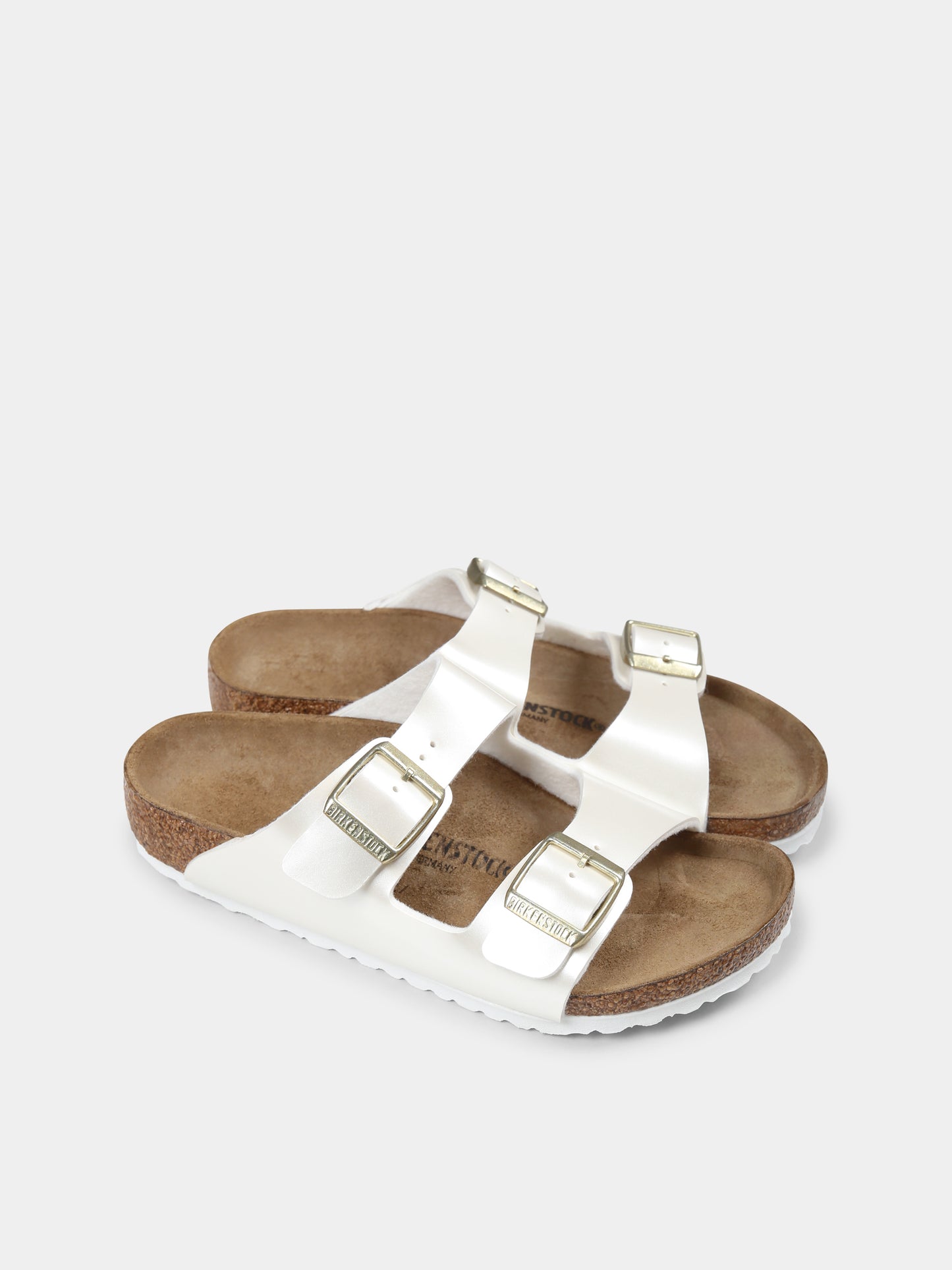 Sandali Arizona bianchi per bambina,Birkenstock,1029456 ARIZONA