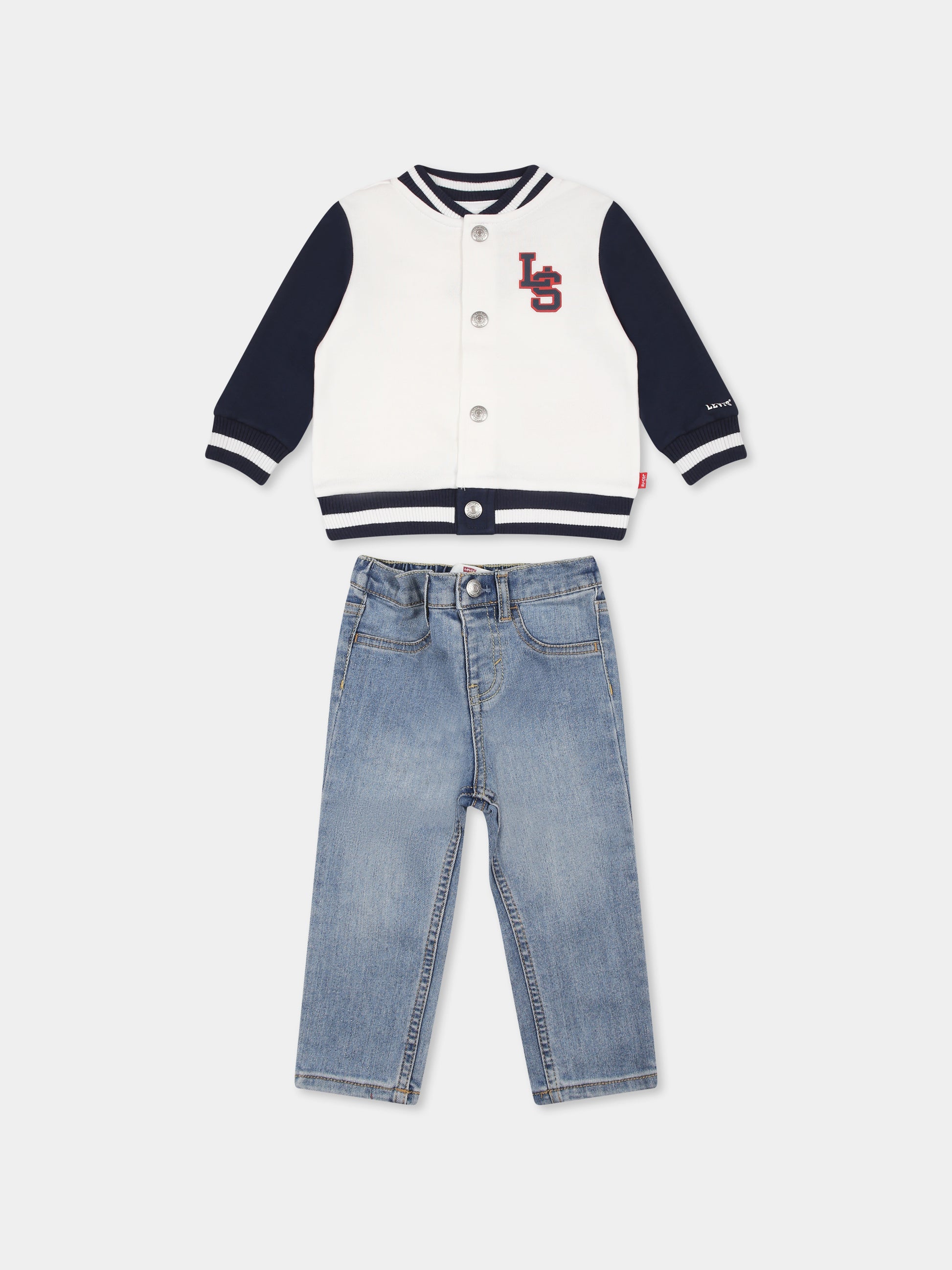 Completo multicolor per neonato con logo,Levi's Kids,M691 W1T