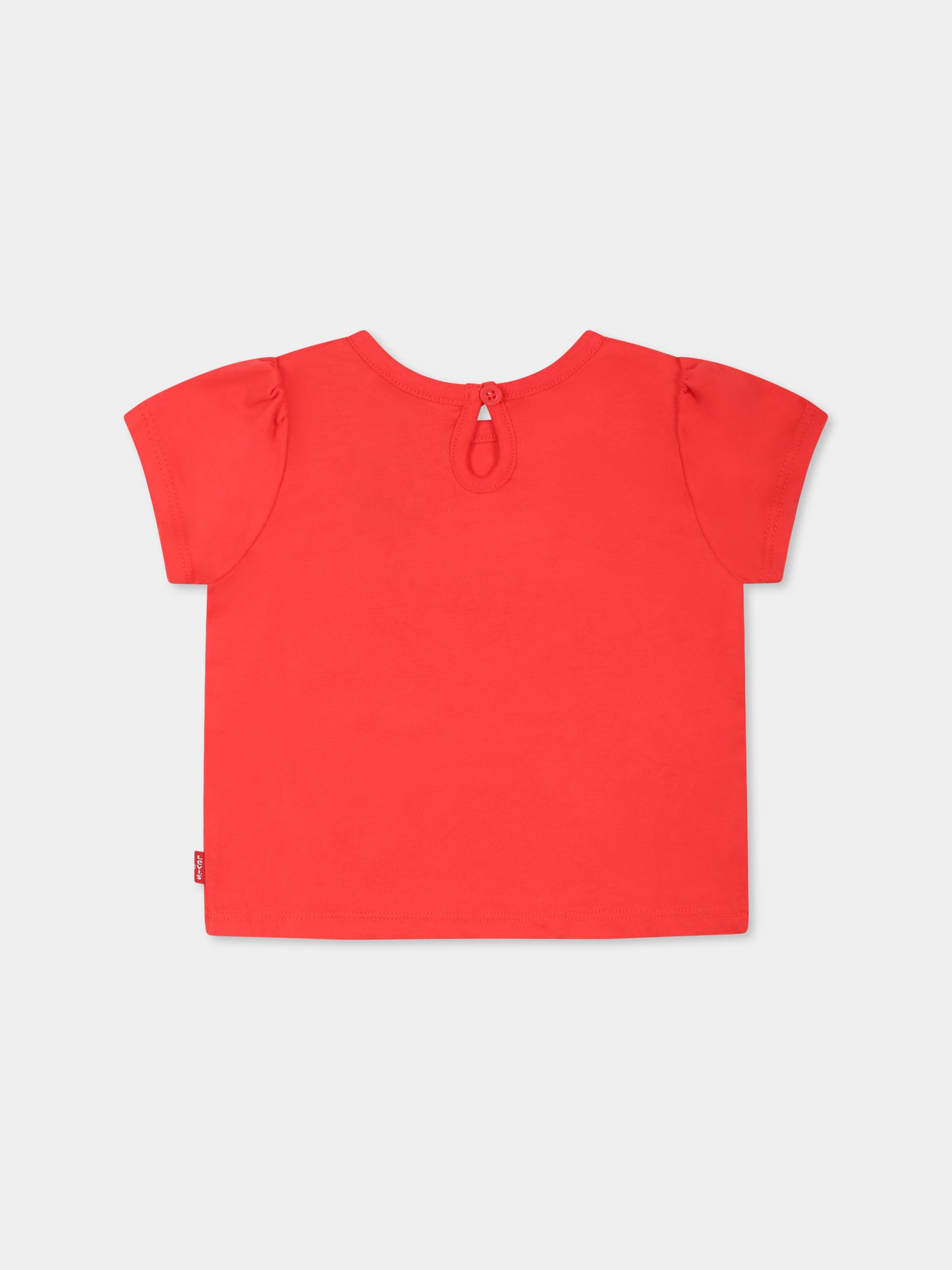 T-shirt rossa per neonata con logo e cuore,Levi's Kids,M402 R1Q