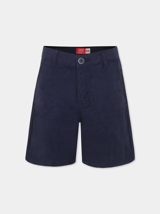 Shorts blu per bambino,Levi's Kids,M375 C8D