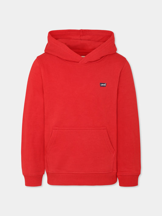 Felpa rossa per bambino con logo,Levi's Kids,K422 R58