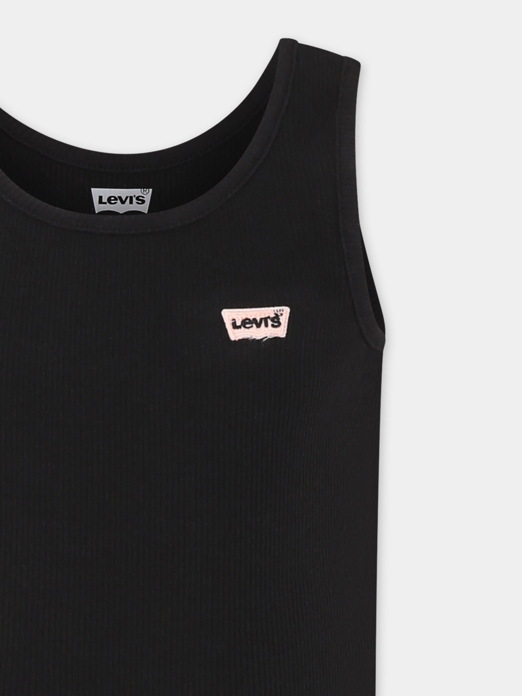 Canotta nera per bambina con logo,Levi's Kids,K116 023