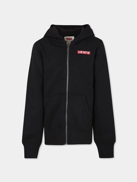 Felpa nera per bambino con logo,Levi's Kids,23WLK9EJ7629EJ762 K84